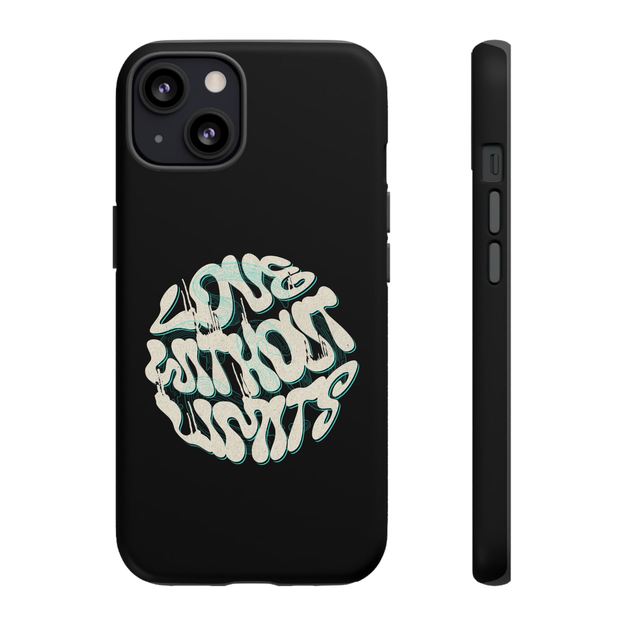 Love Without Limits  Retro Swirl Phone Case