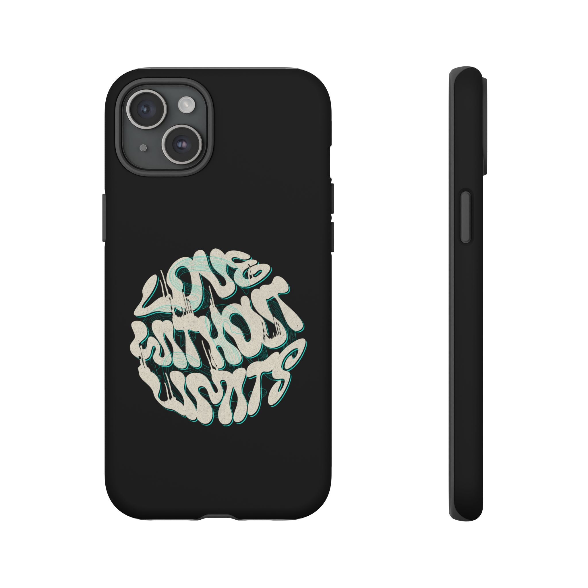 Love Without Limits  Retro Swirl Phone Case