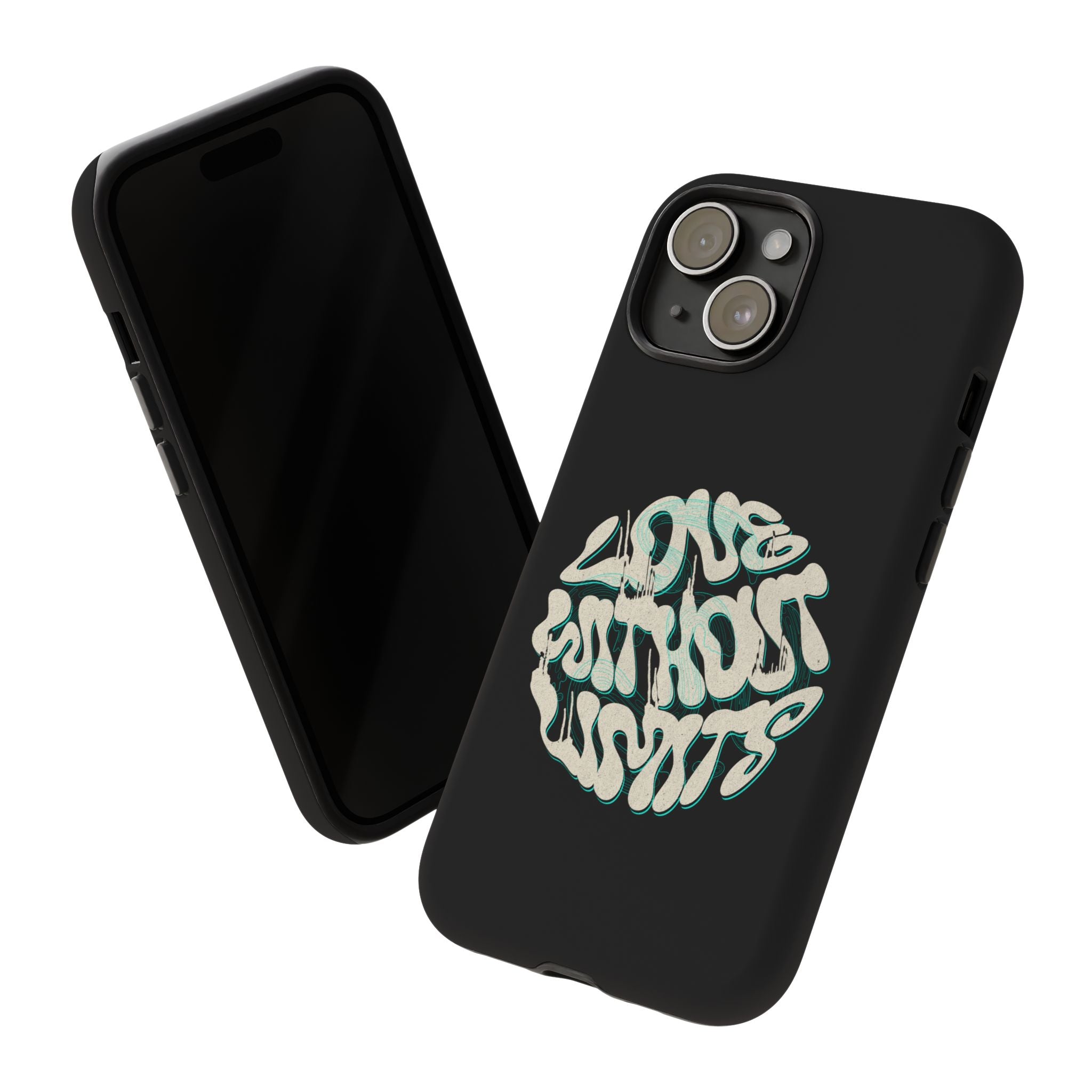 Love Without Limits  Retro Swirl Phone Case