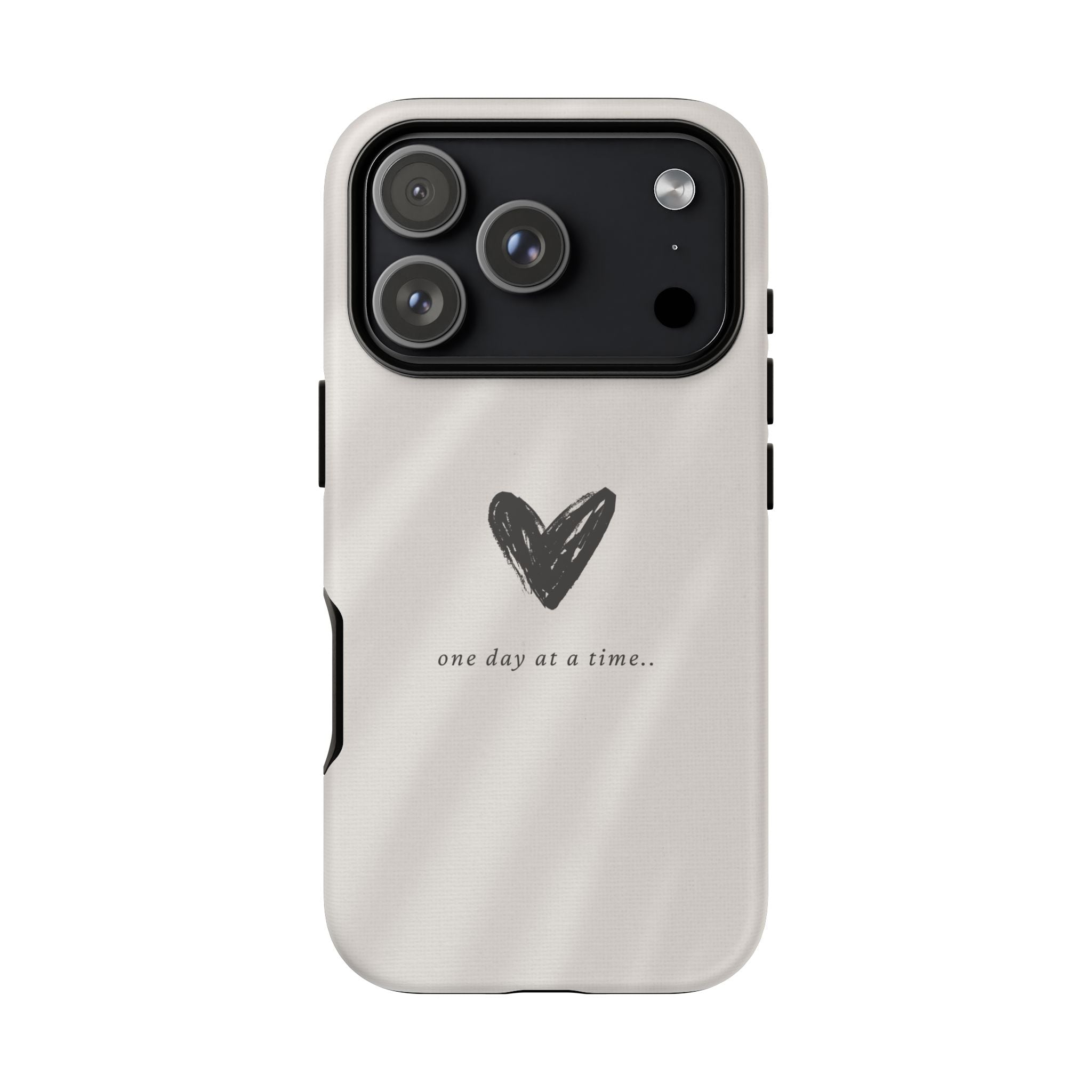 Minimal Heart "one day at a time" Protective Cover - Phone Case