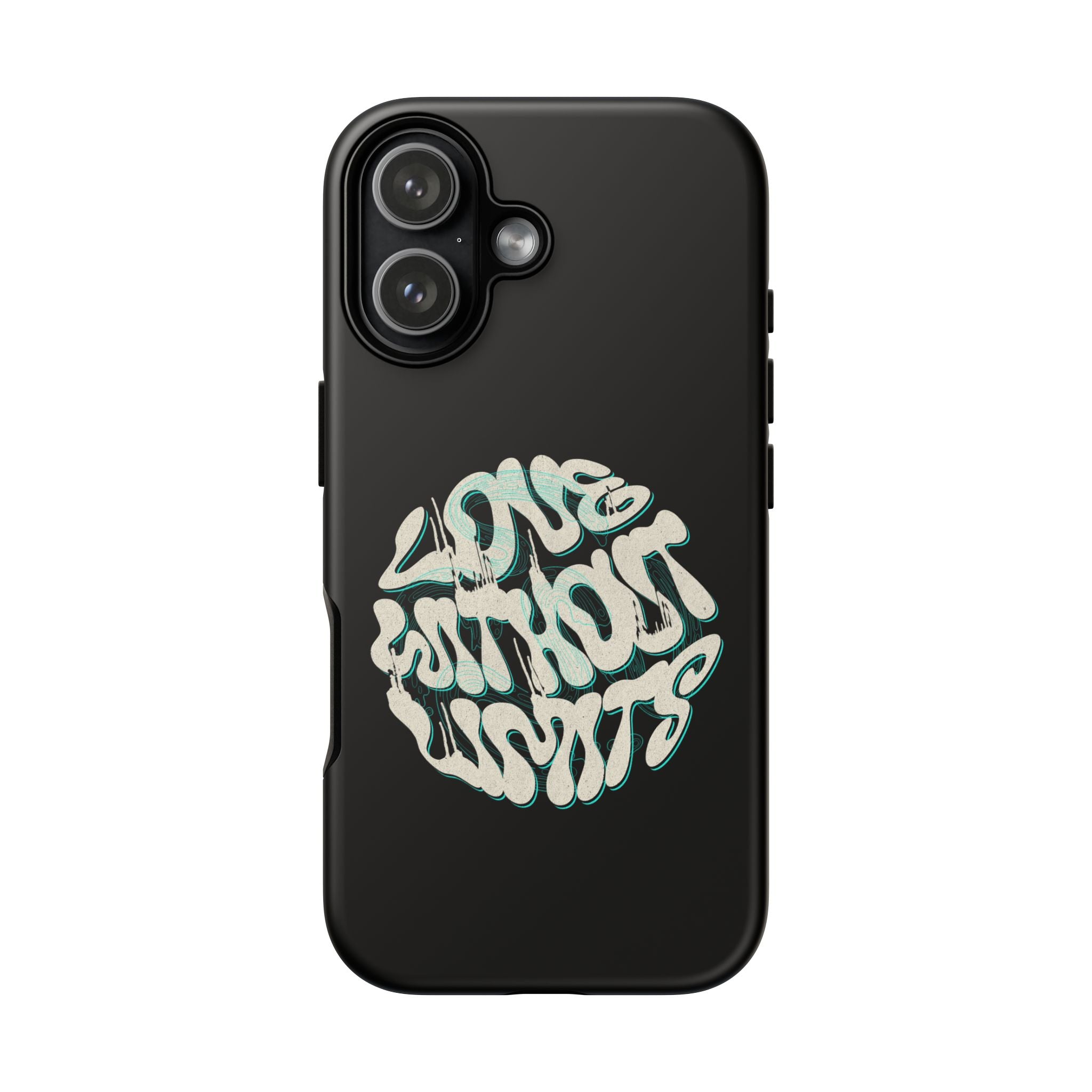 Love Without Limits  Retro Swirl Phone Case