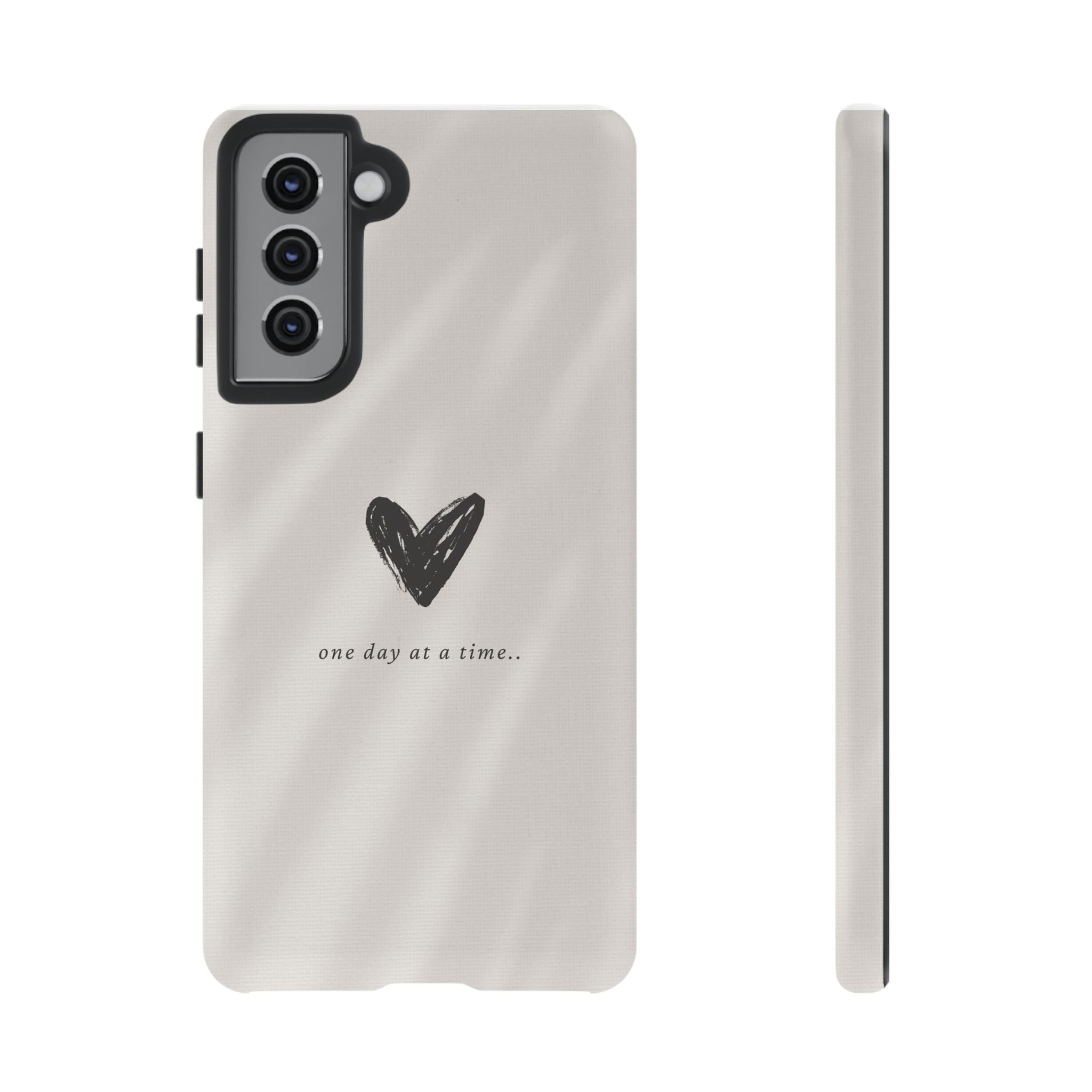 Minimal Heart "one day at a time" Protective Cover - Phone Case