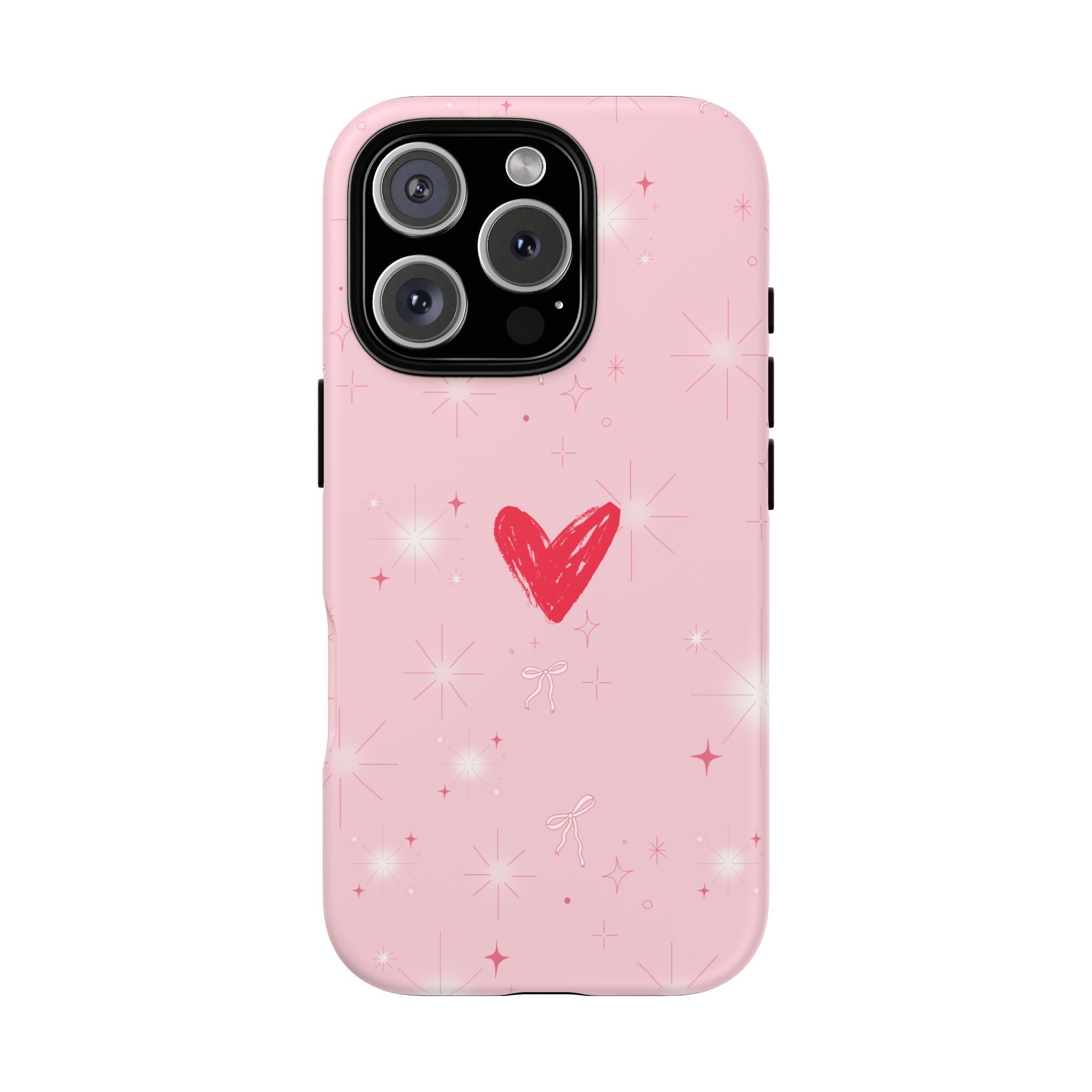 Pink Sparkle Heart Phone Case