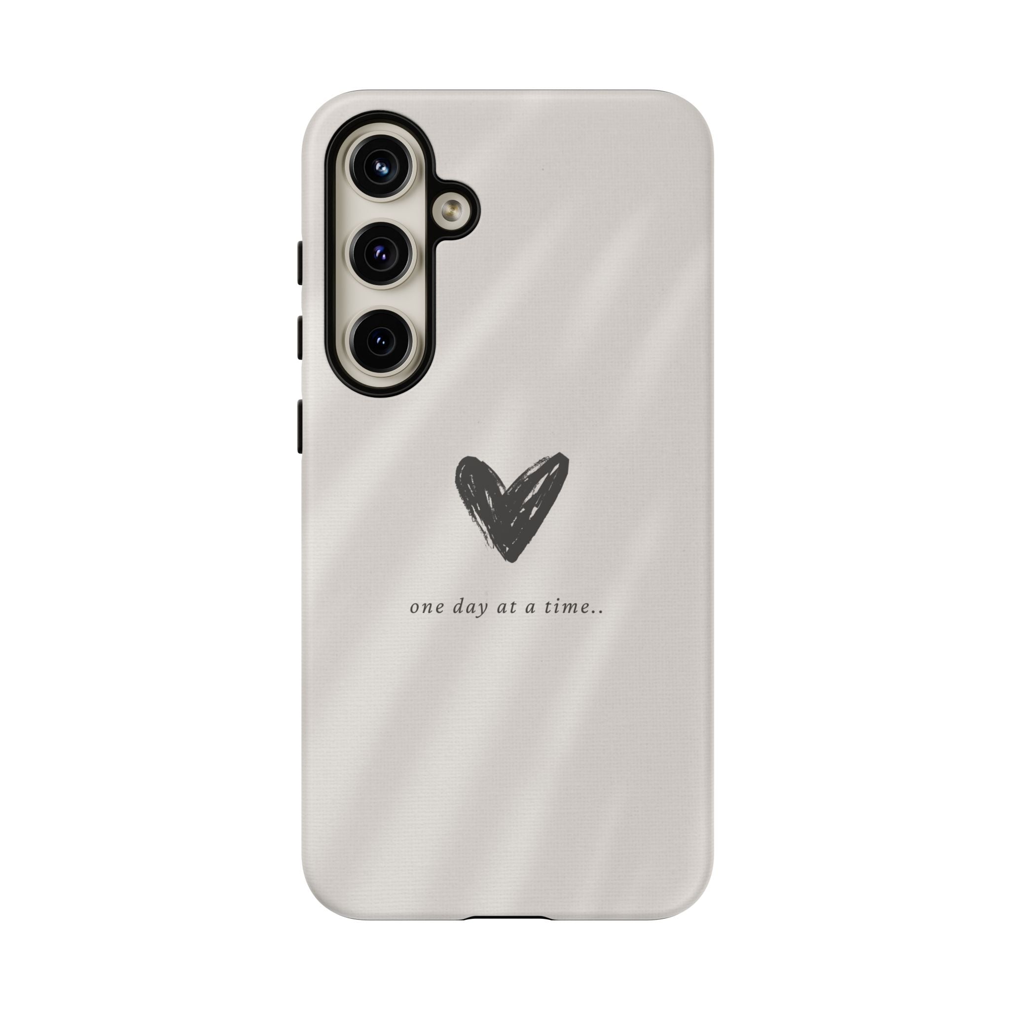 Minimal Heart "one day at a time" Protective Cover - Phone Case