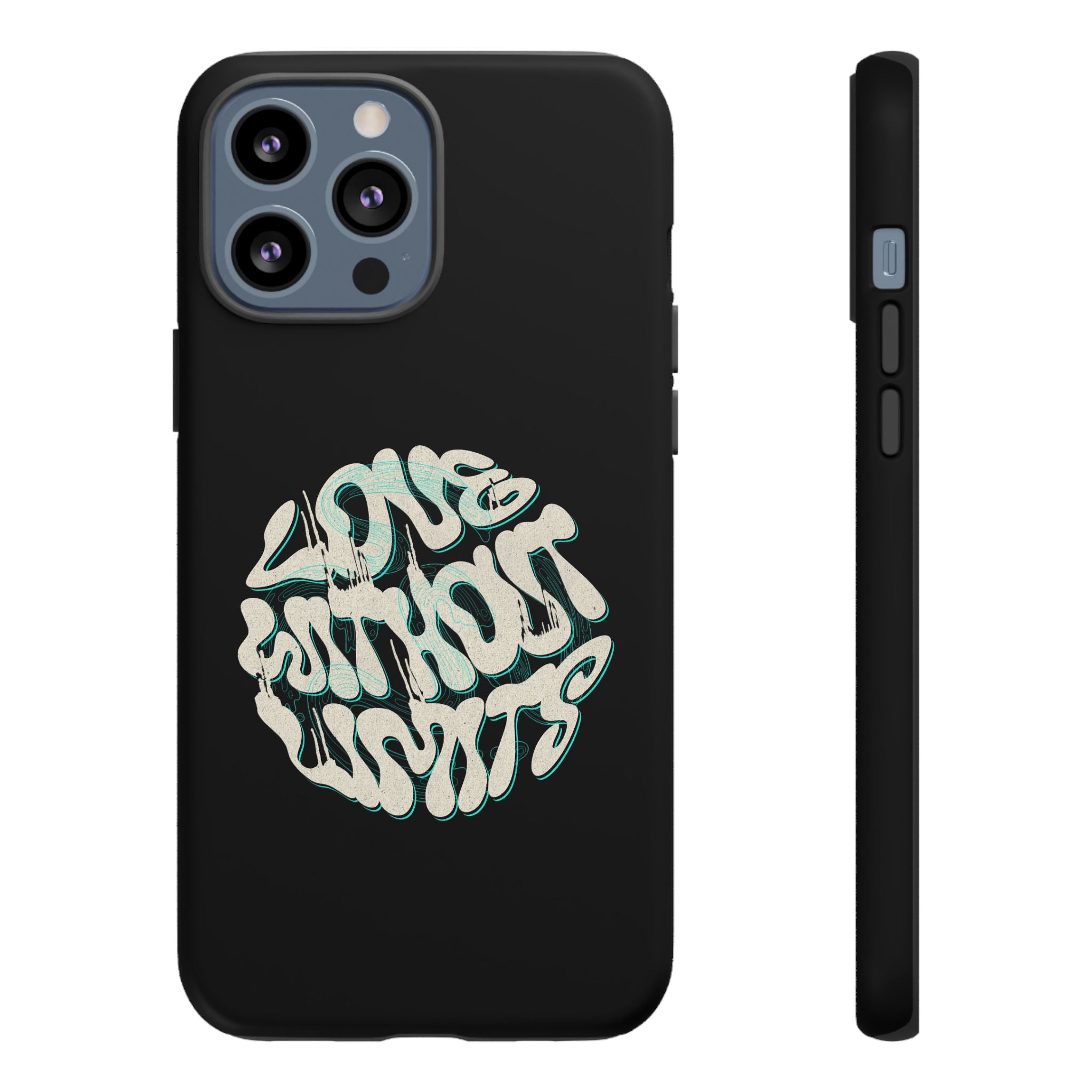 Love Without Limits  Retro Swirl Phone Case