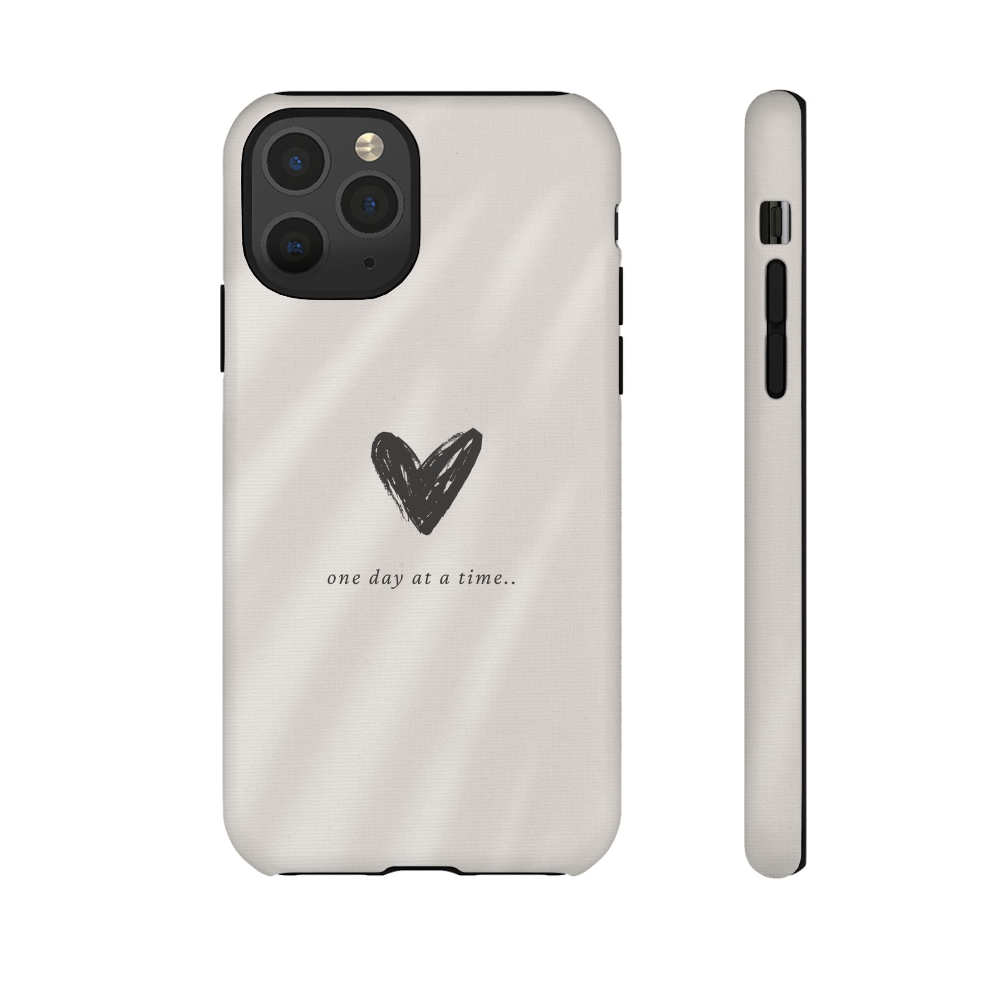 Minimal Heart "one day at a time" Protective Cover - Phone Case