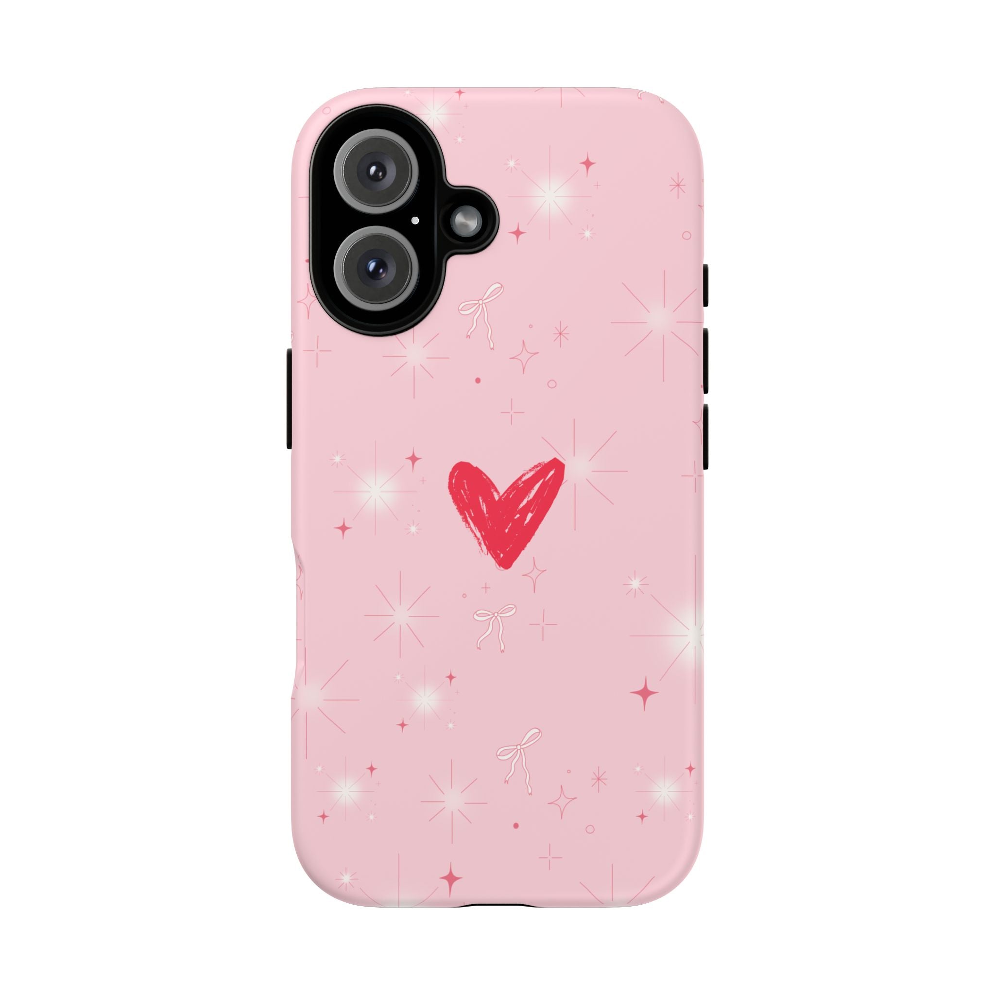 Pink Sparkle Heart Phone Case