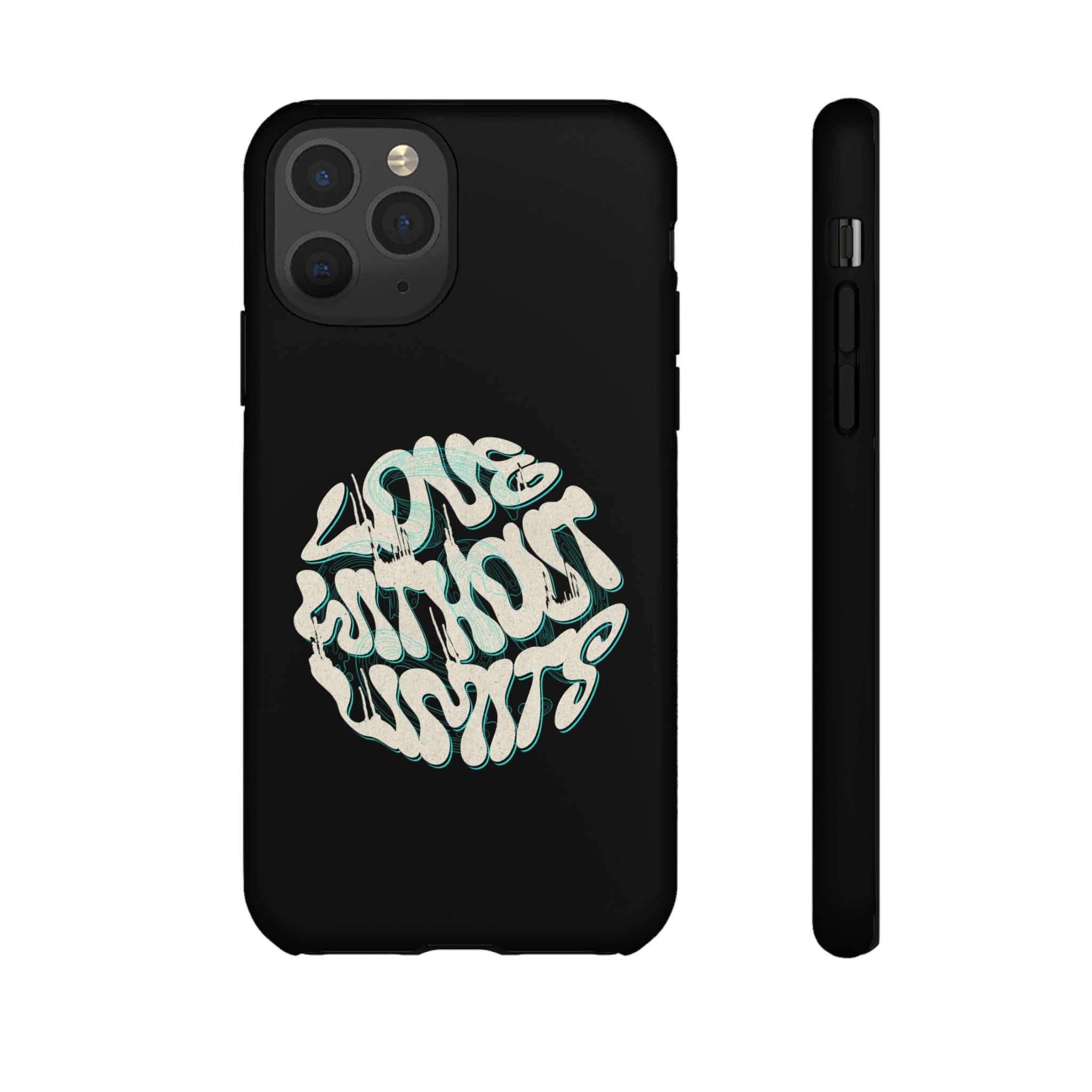 Love Without Limits  Retro Swirl Phone Case