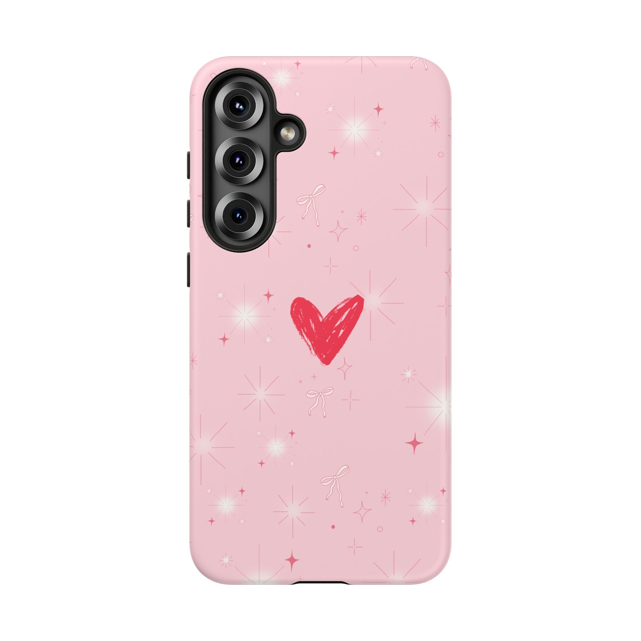 Pink Sparkle Heart Phone Case