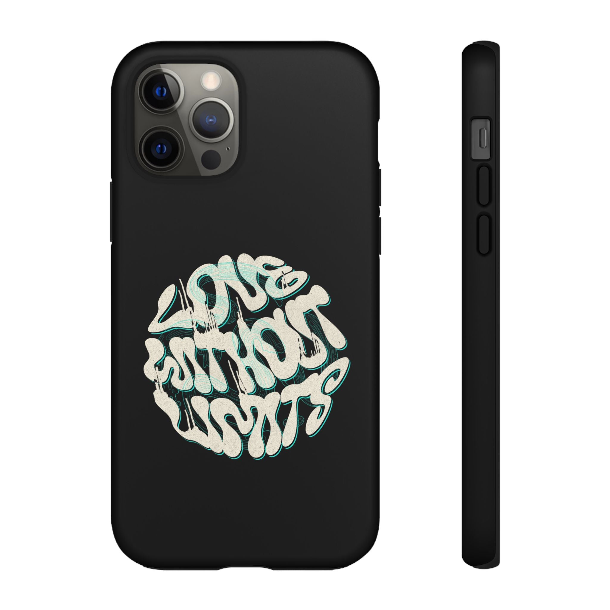 Love Without Limits  Retro Swirl Phone Case