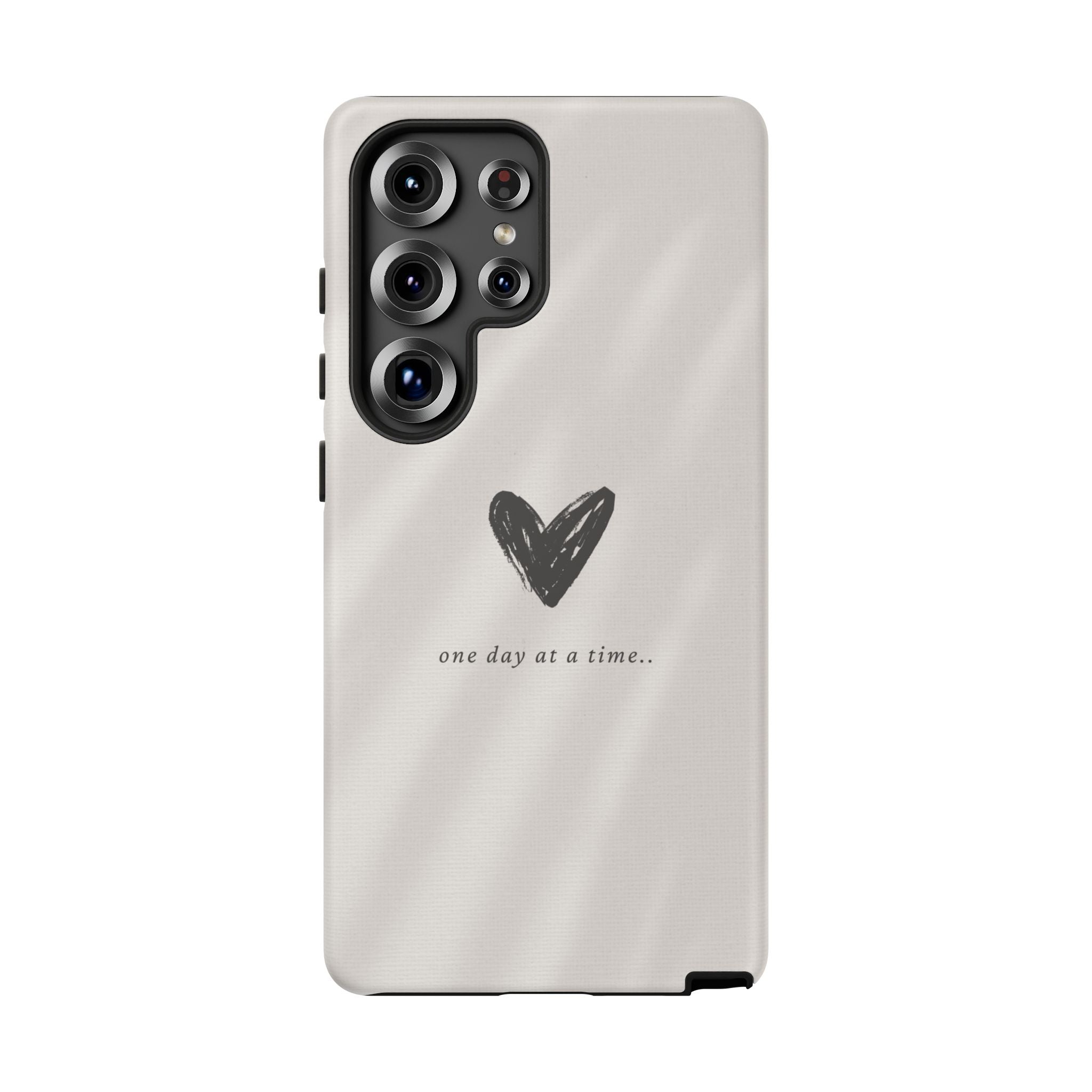 Minimal Heart "one day at a time" Protective Cover - Phone Case