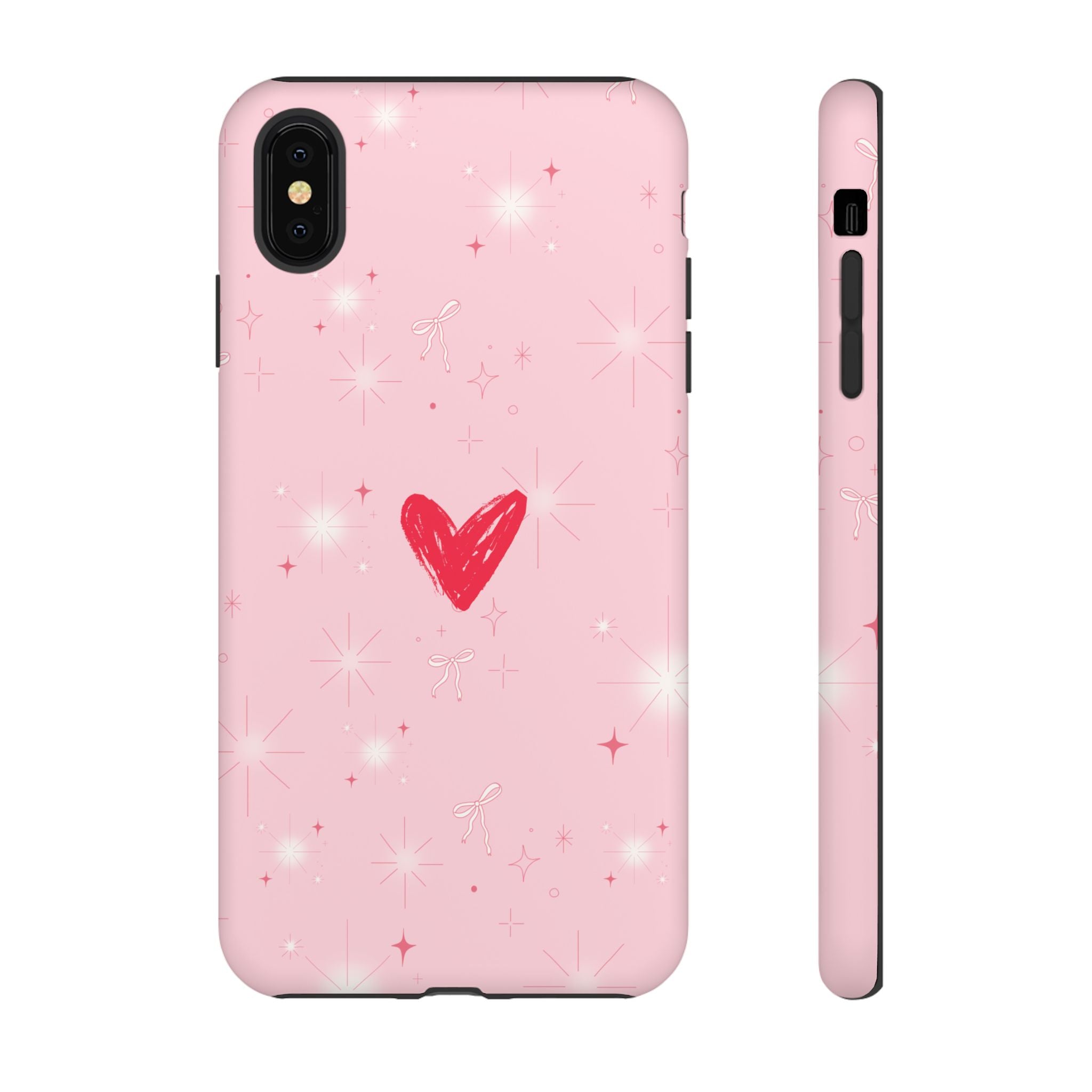 Pink Sparkle Heart Phone Case