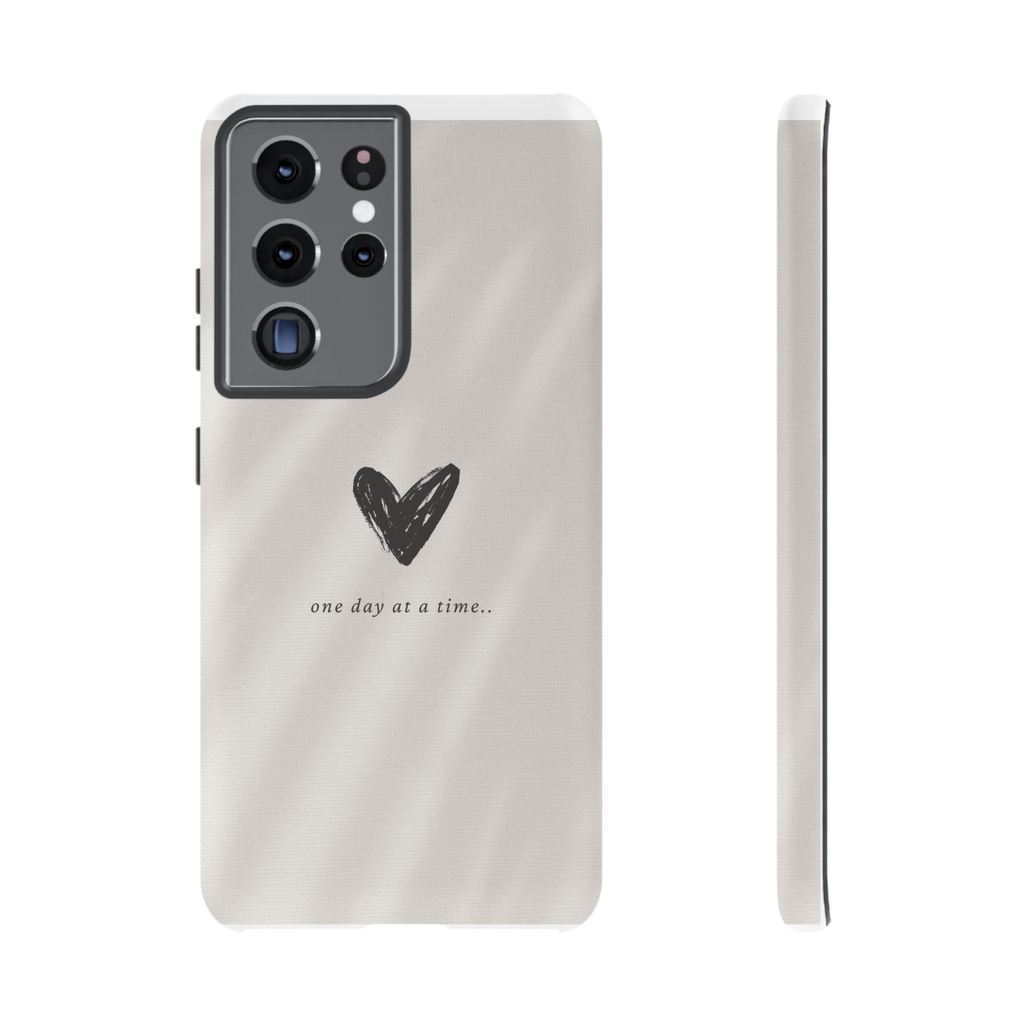 Minimal Heart "one day at a time" Protective Cover - Phone Case