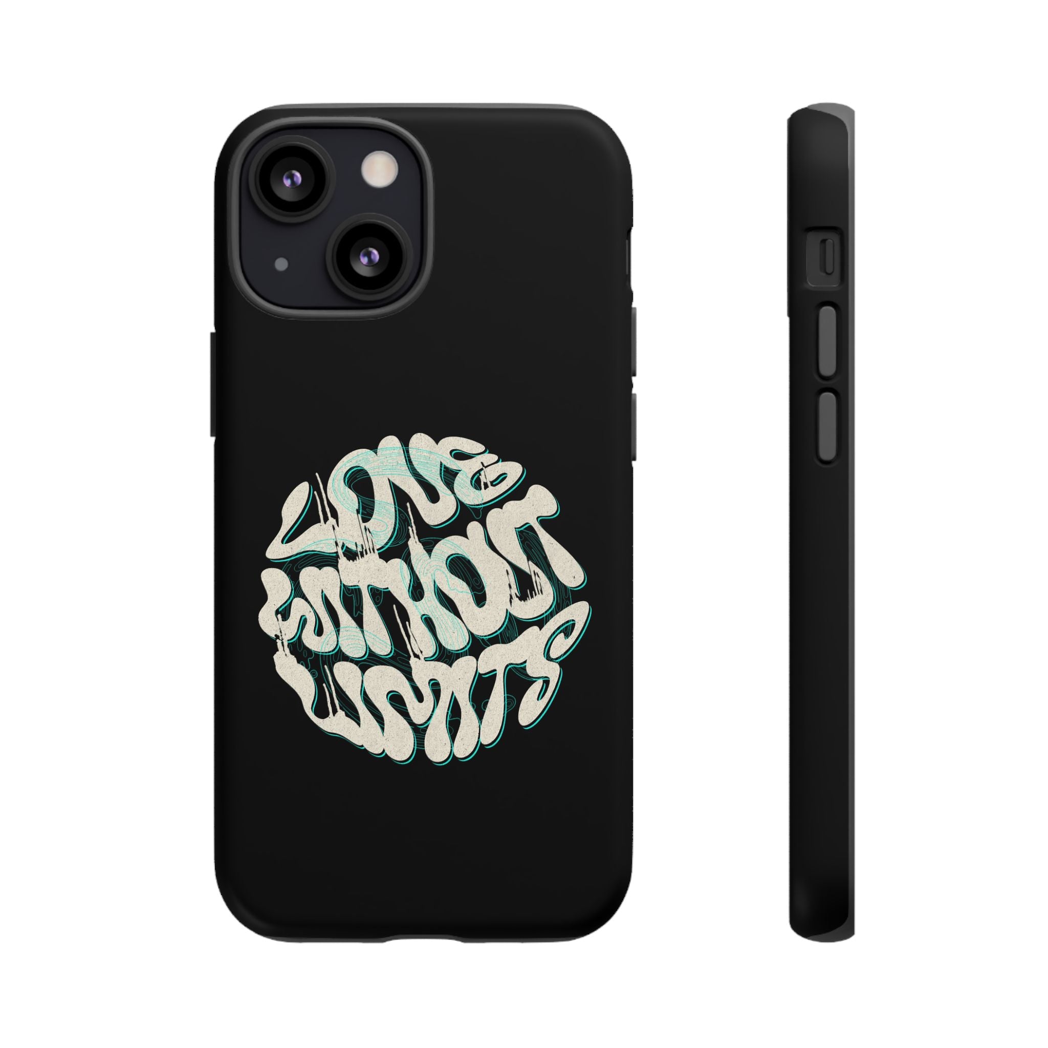 Love Without Limits  Retro Swirl Phone Case