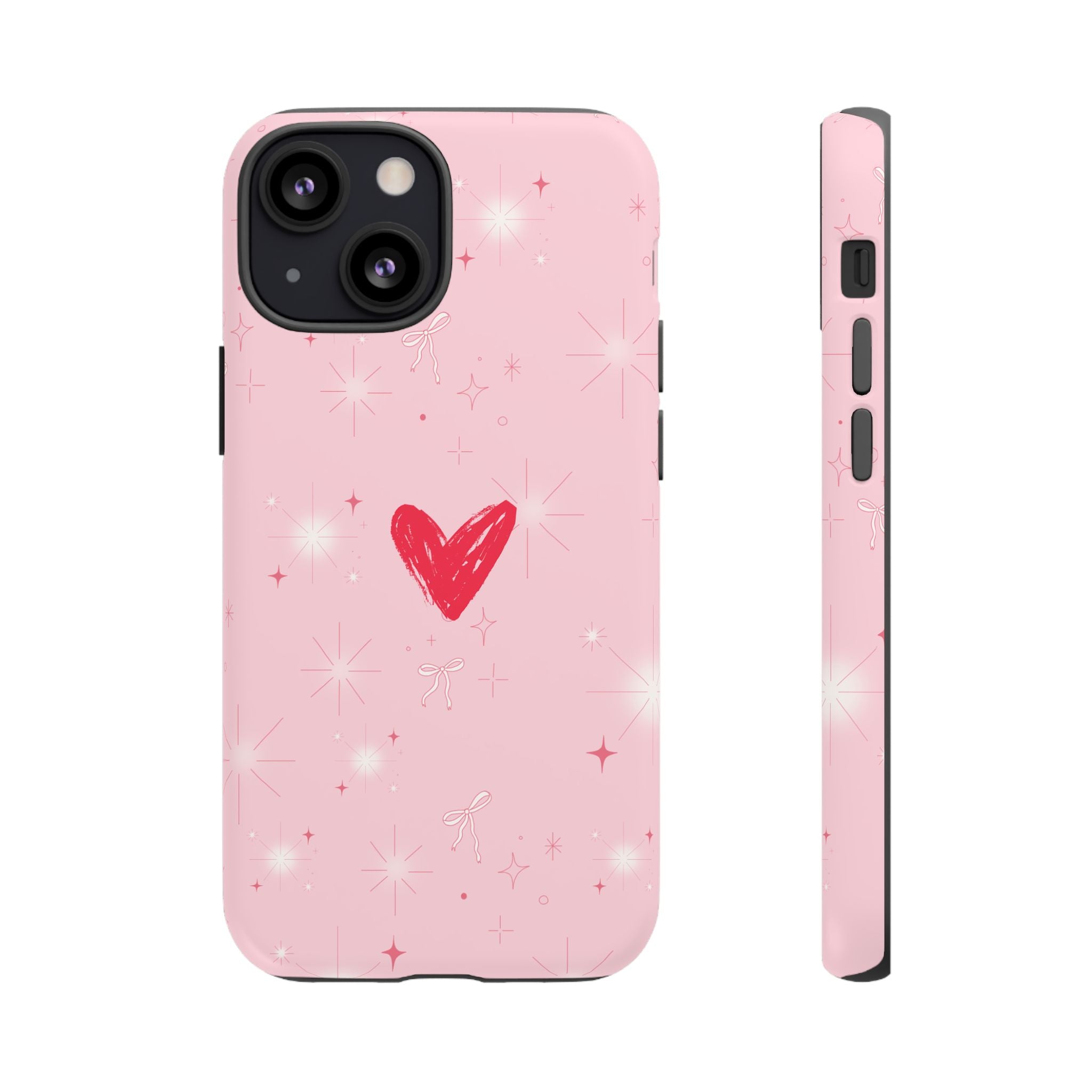 Pink Sparkle Heart Phone Case