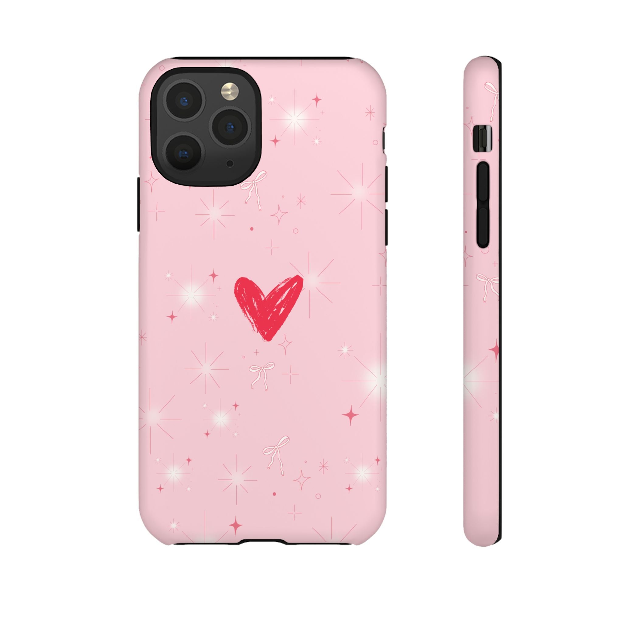 Pink Sparkle Heart Phone Case
