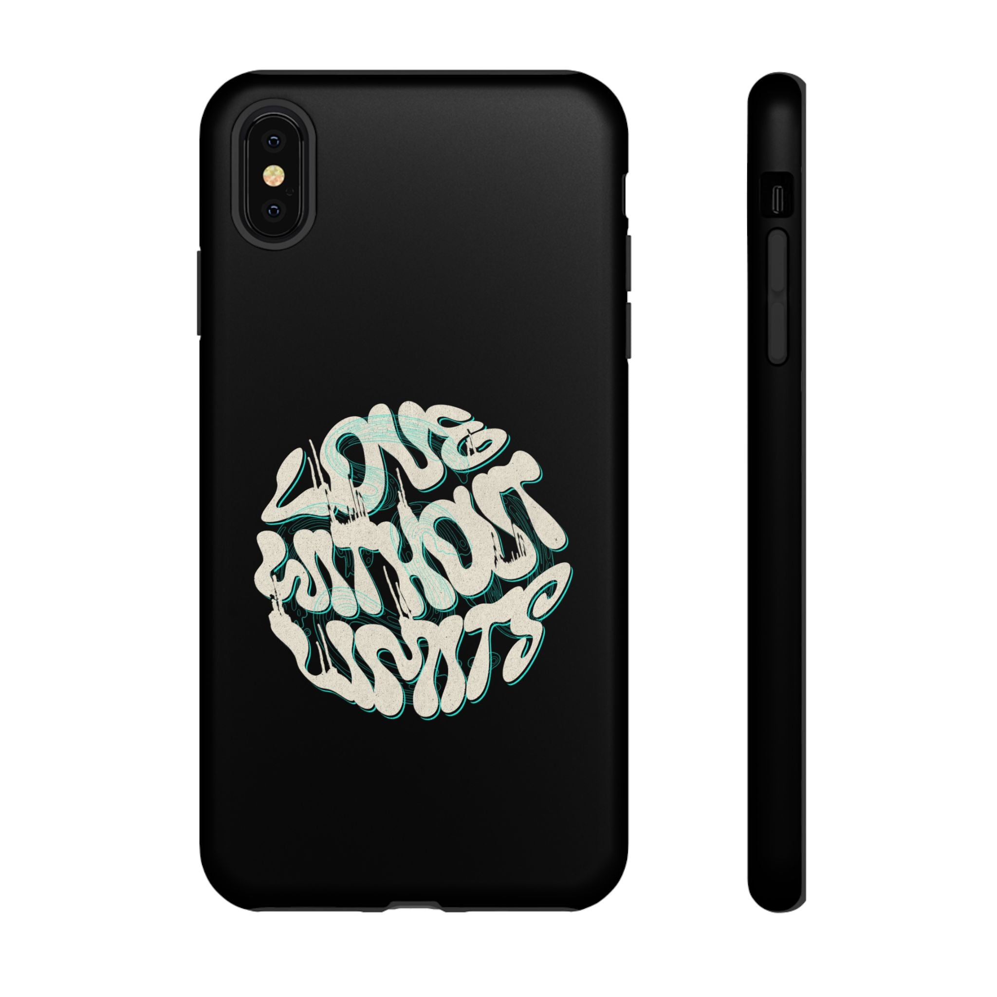 Love Without Limits  Retro Swirl Phone Case