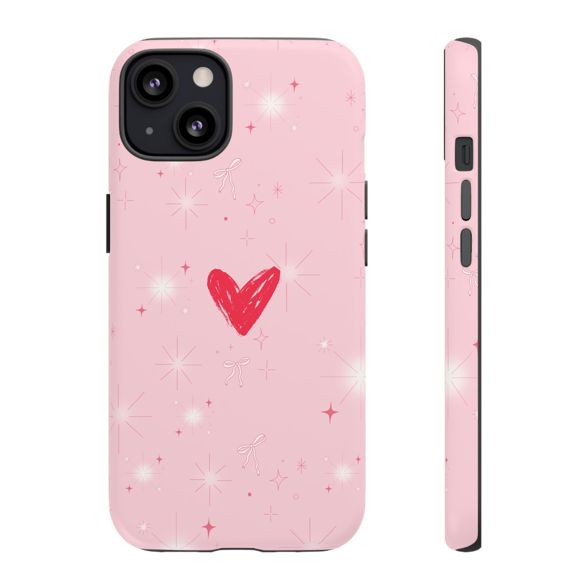 Pink Sparkle Heart Phone Case