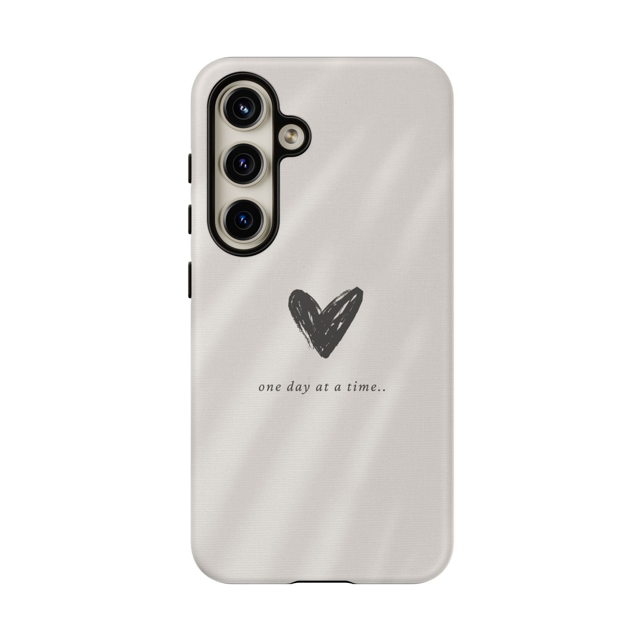 Minimal Heart "one day at a time" Protective Cover - Phone Case
