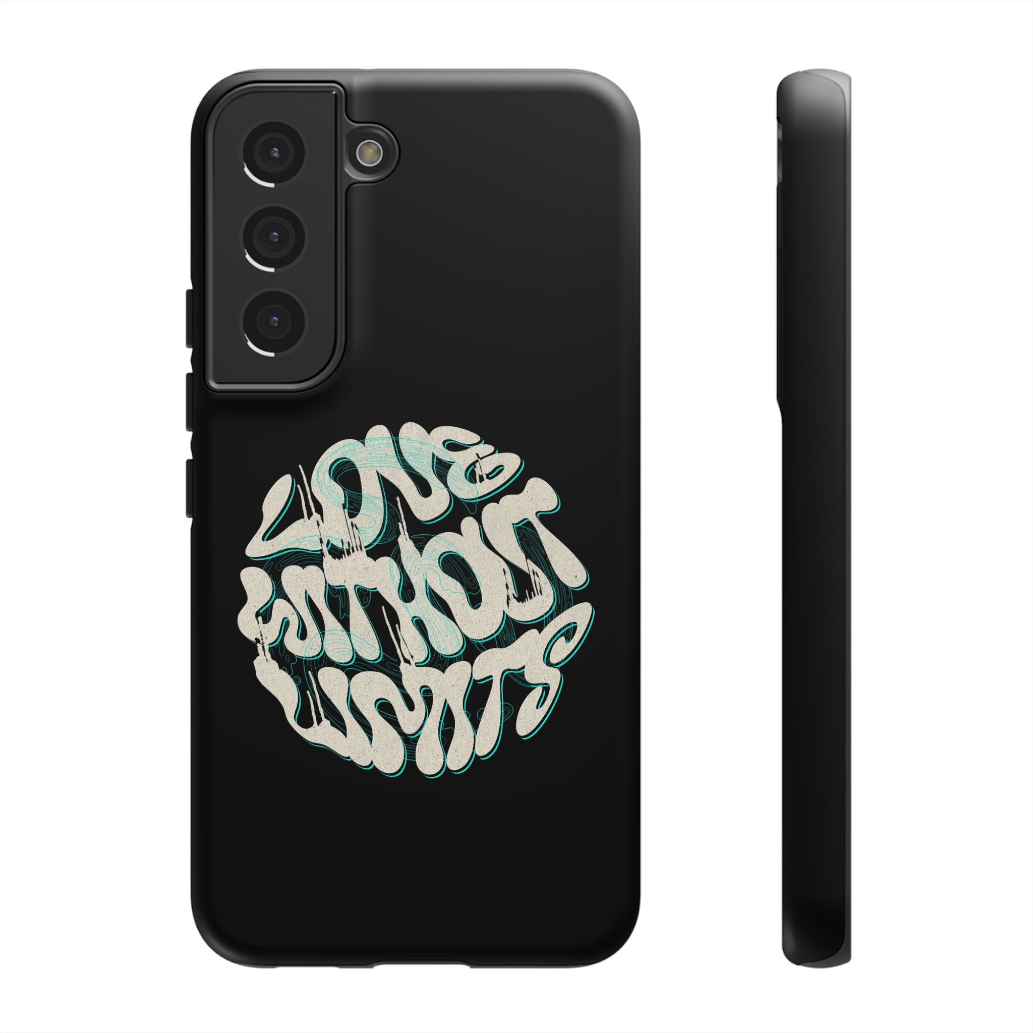 Love Without Limits  Retro Swirl Phone Case
