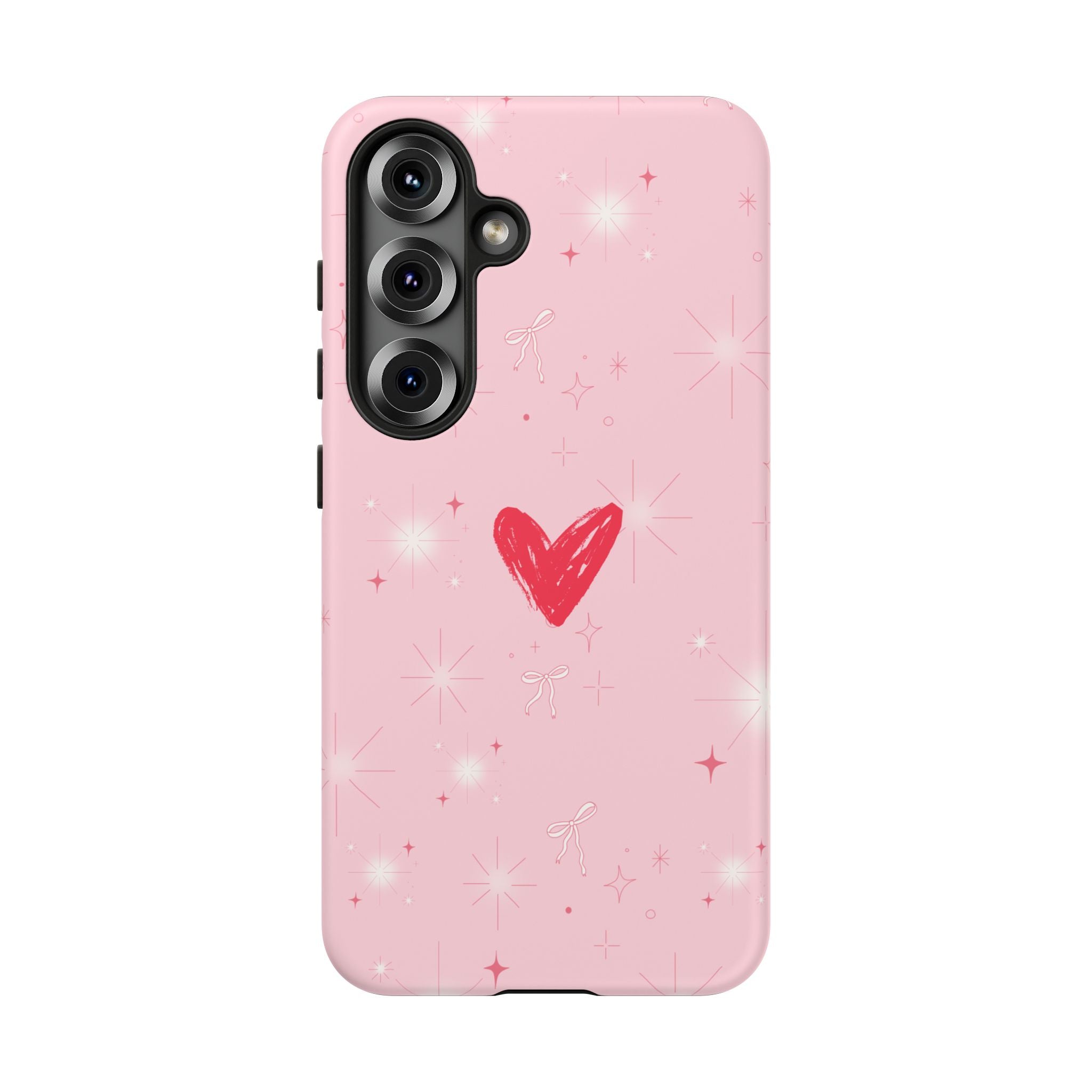 Pink Sparkle Heart Phone Case
