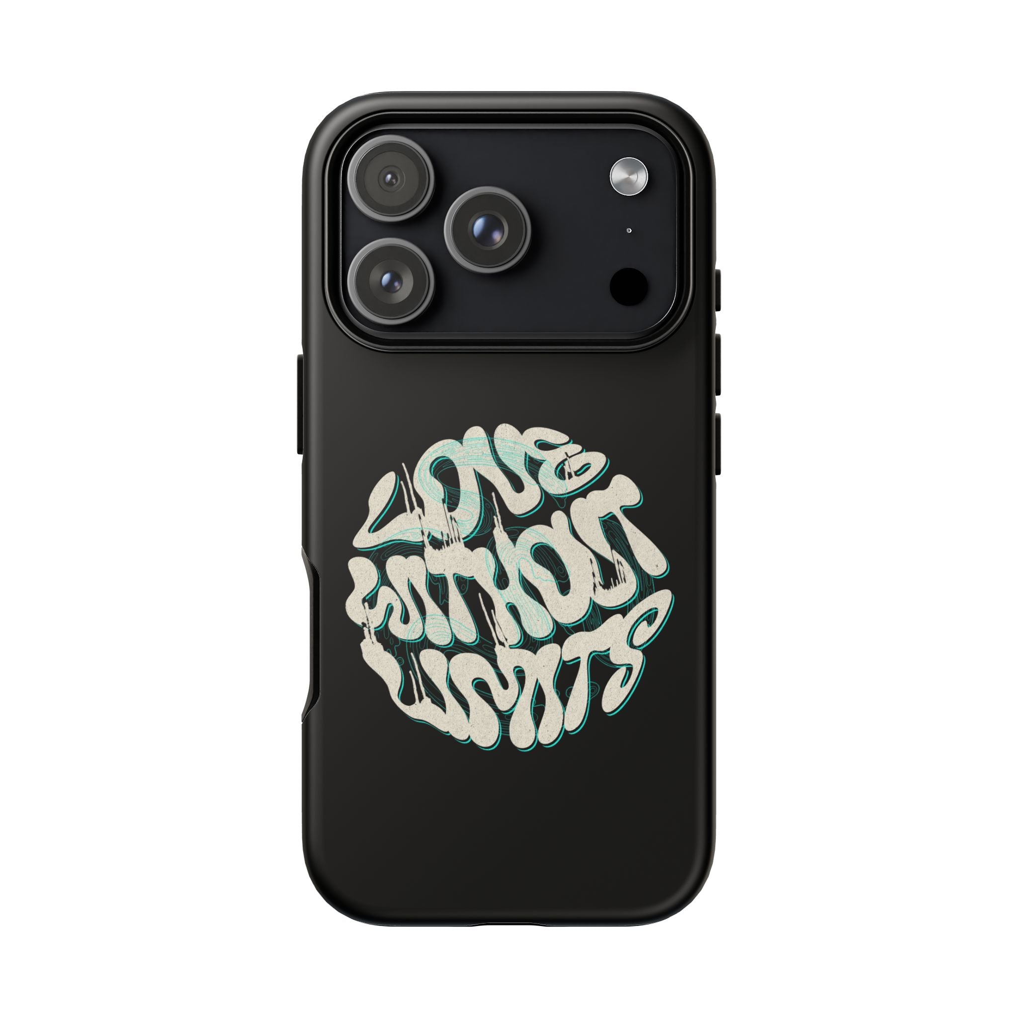 Love Without Limits  Retro Swirl Phone Case