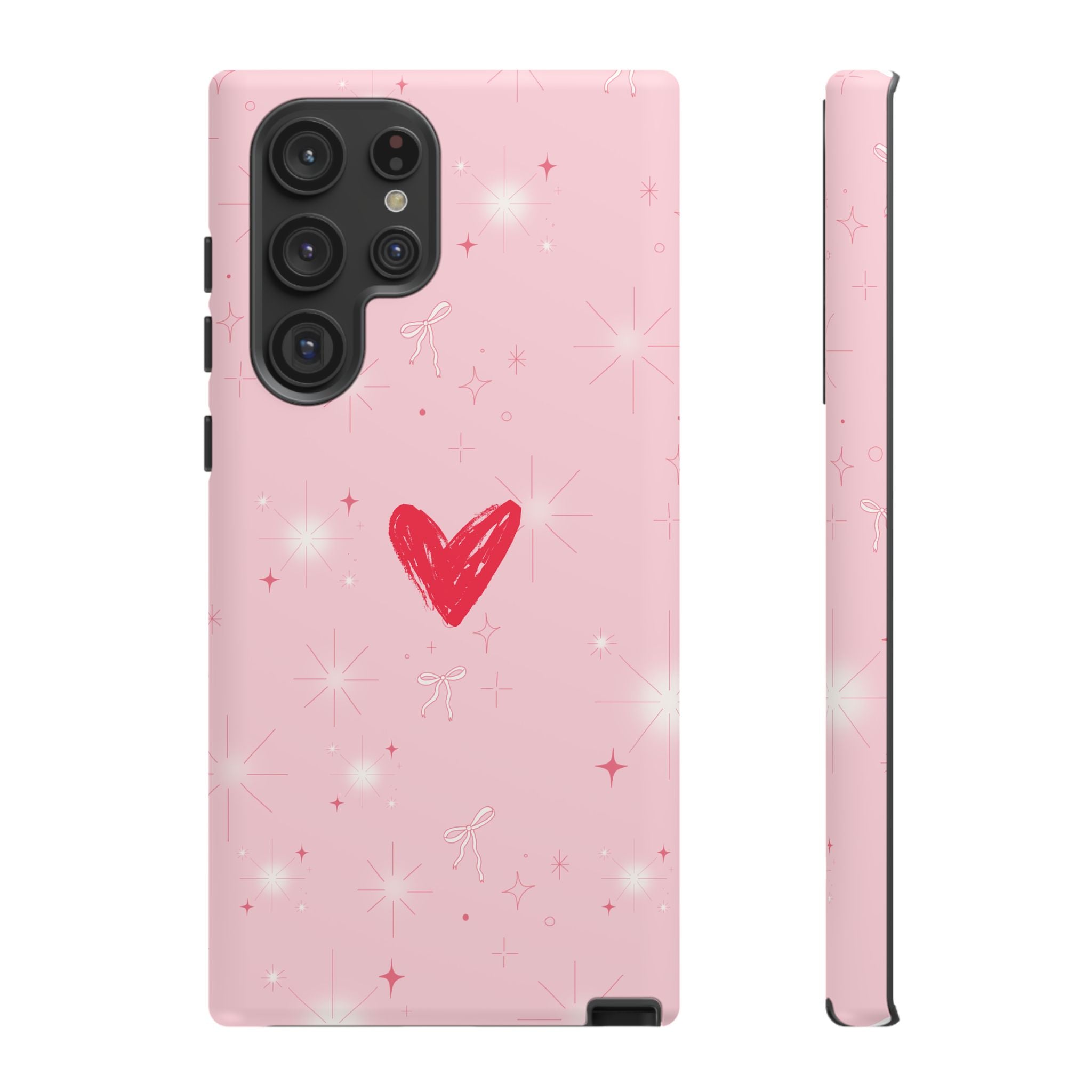 Pink Sparkle Heart Phone Case