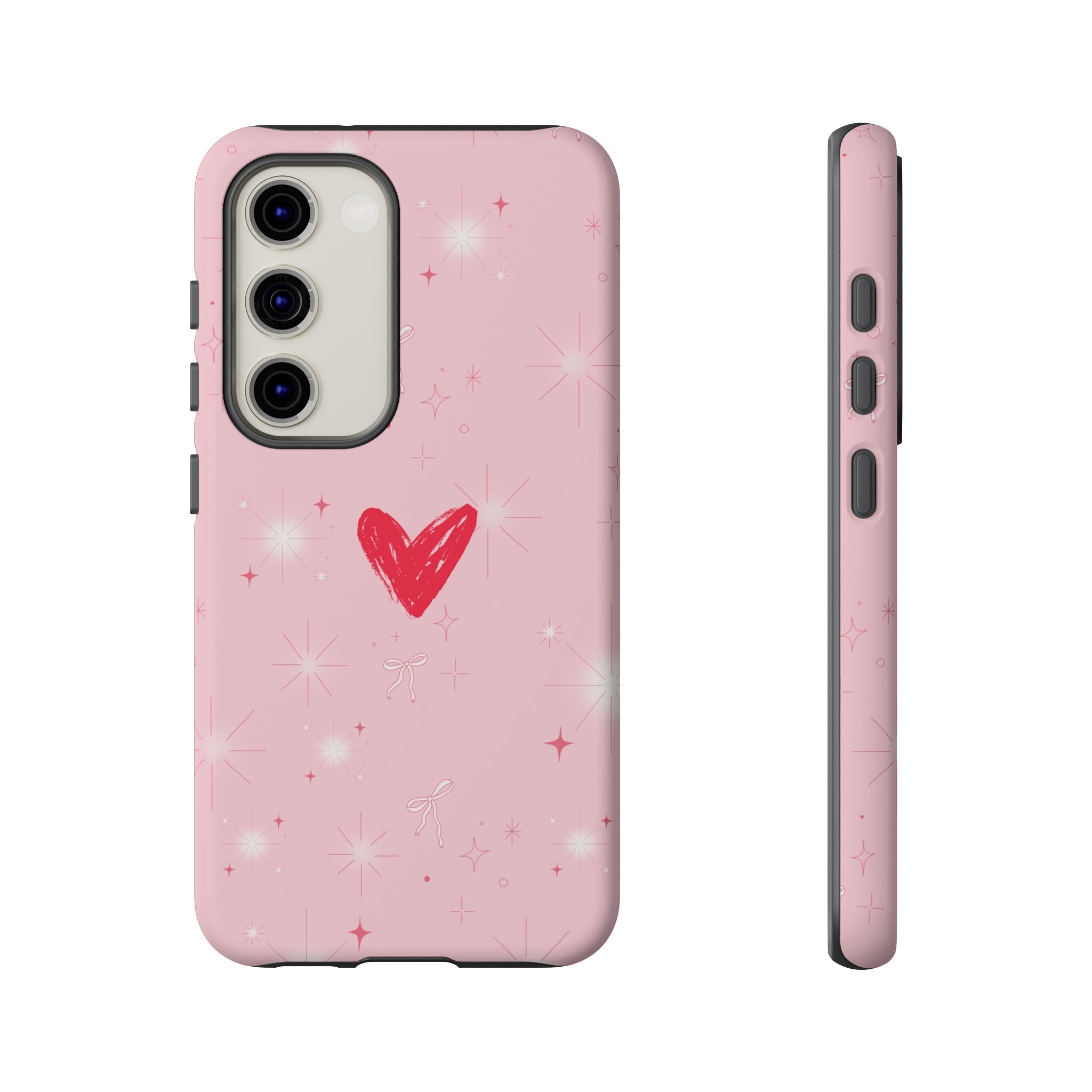 Pink Sparkle Heart Phone Case