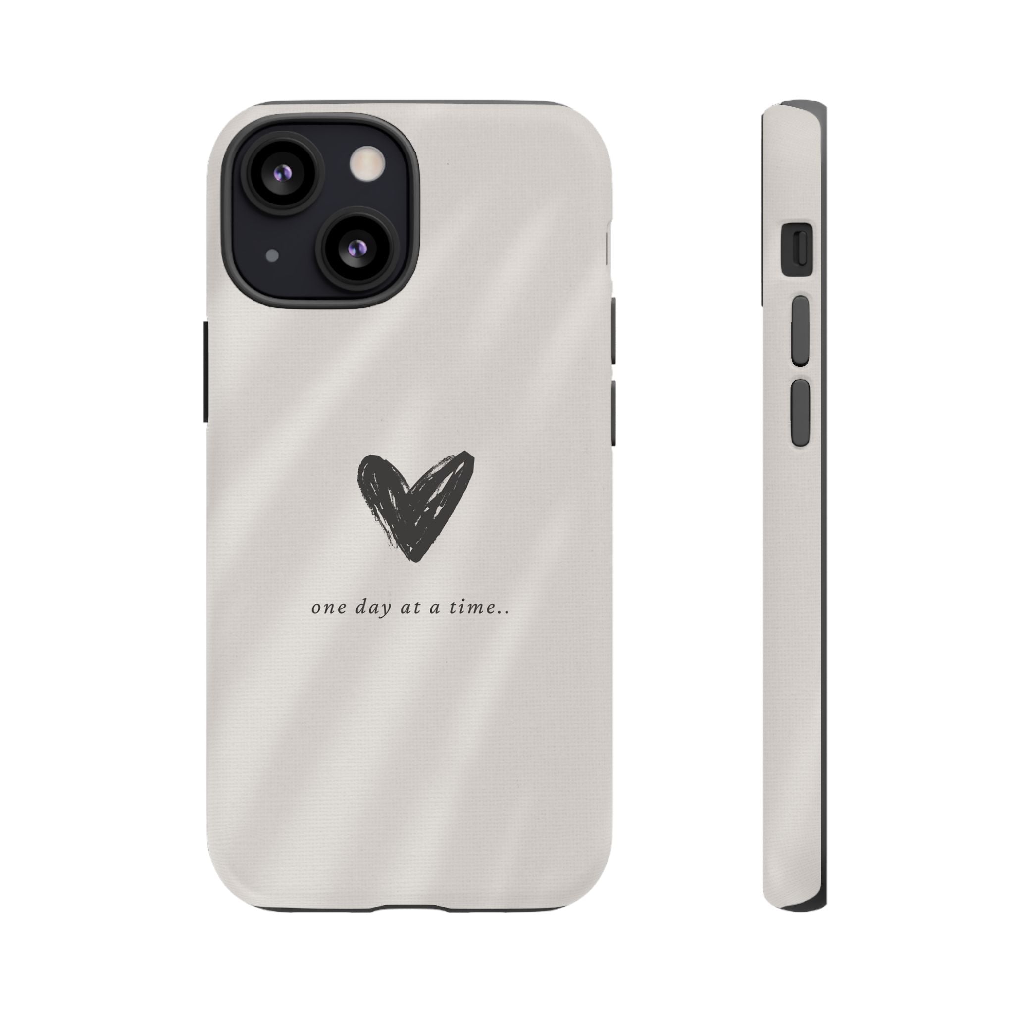 Minimal Heart "one day at a time" Protective Cover - Phone Case