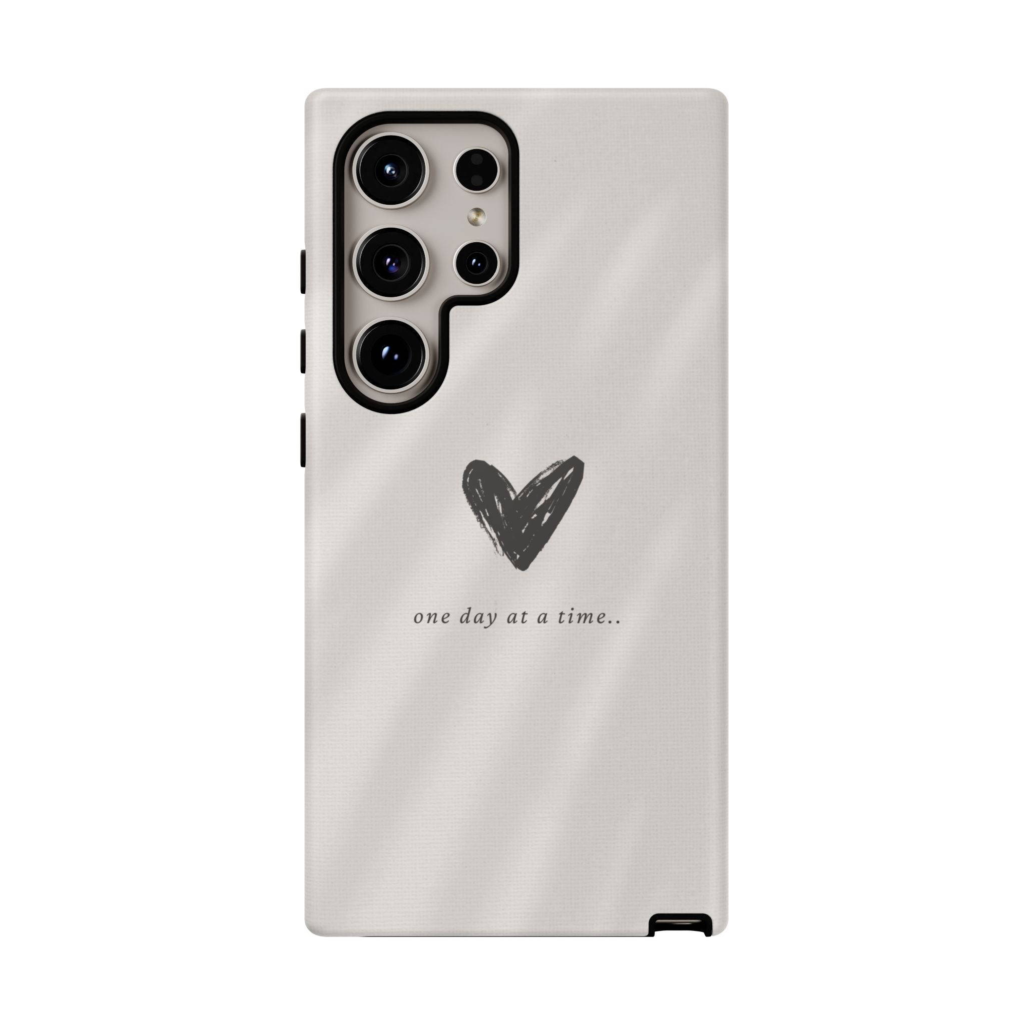 Minimal Heart "one day at a time" Protective Cover - Phone Case