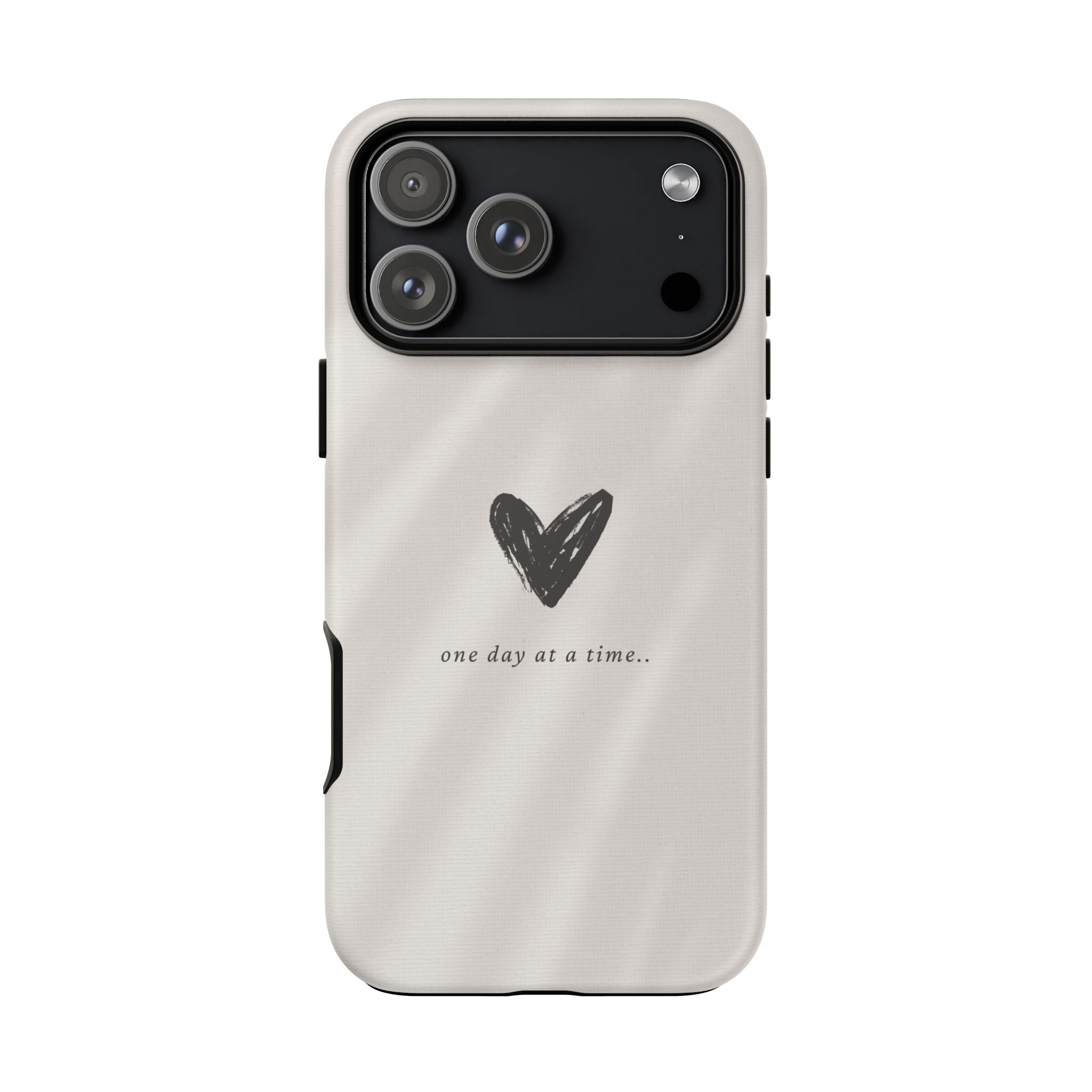 Minimal Heart "one day at a time" Protective Cover - Phone Case