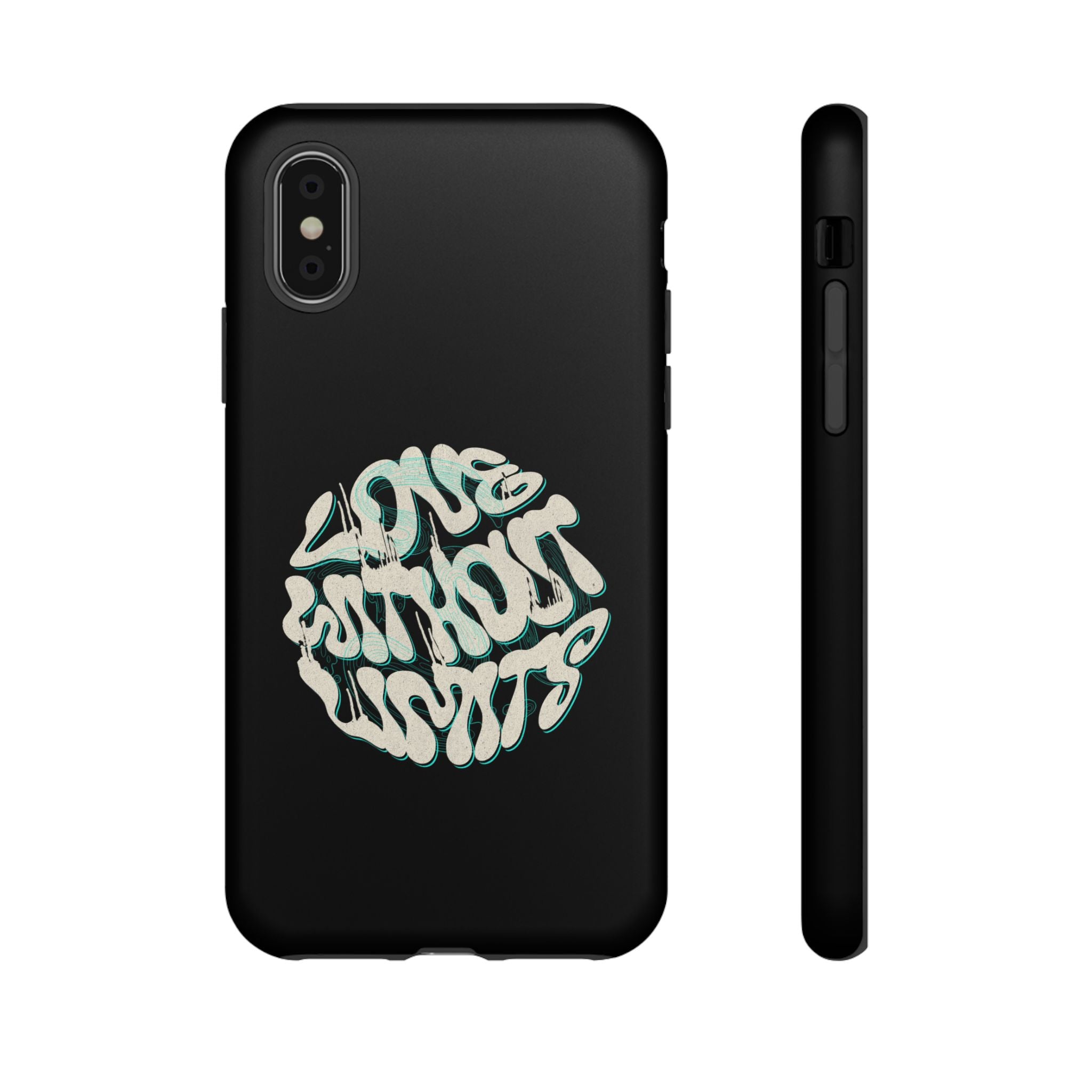 Love Without Limits  Retro Swirl Phone Case