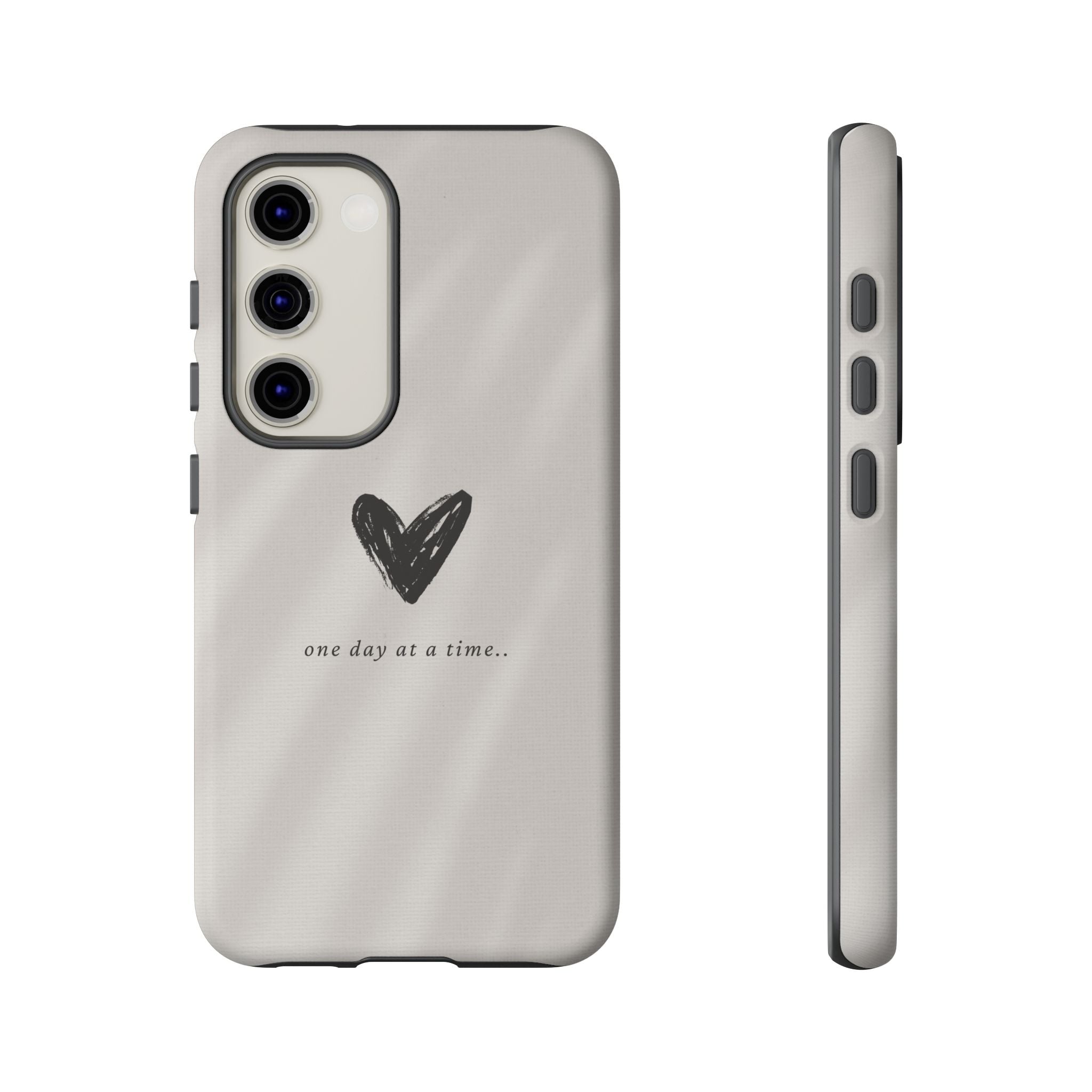 Minimal Heart "one day at a time" Protective Cover - Phone Case