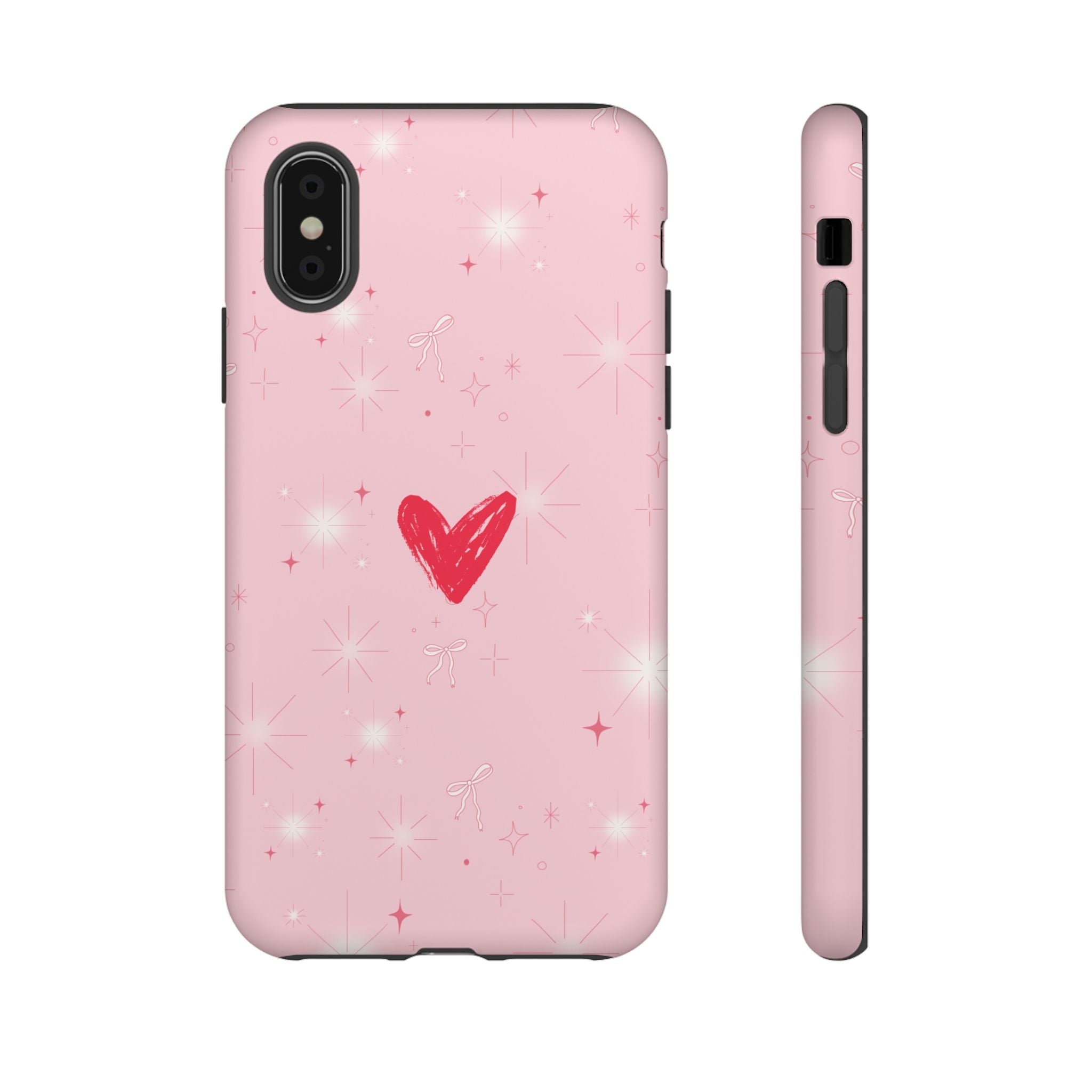 Pink Sparkle Heart Phone Case