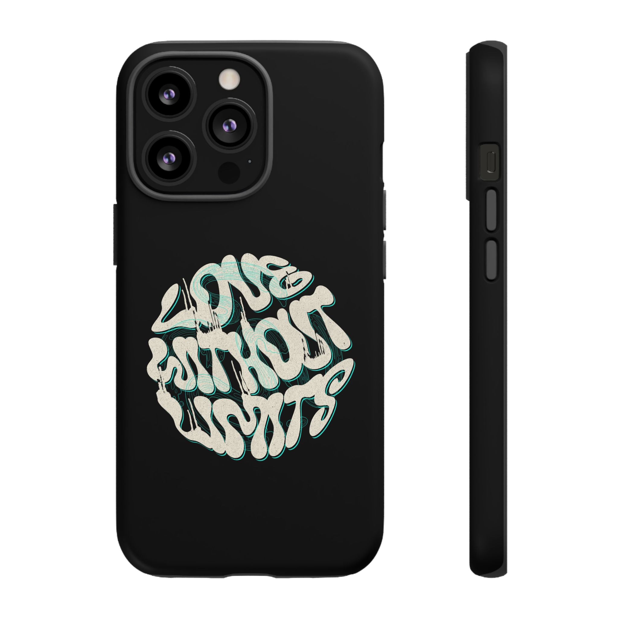 Love Without Limits  Retro Swirl Phone Case