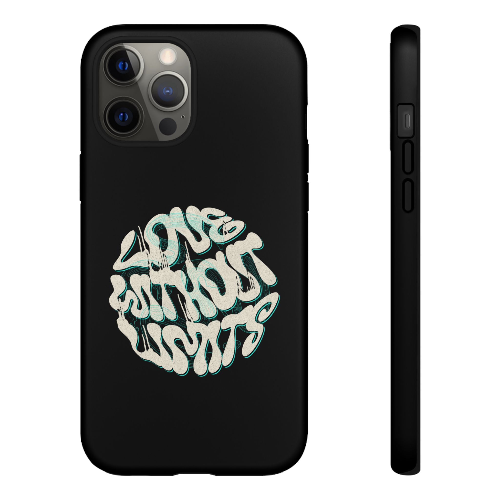 Love Without Limits  Retro Swirl Phone Case