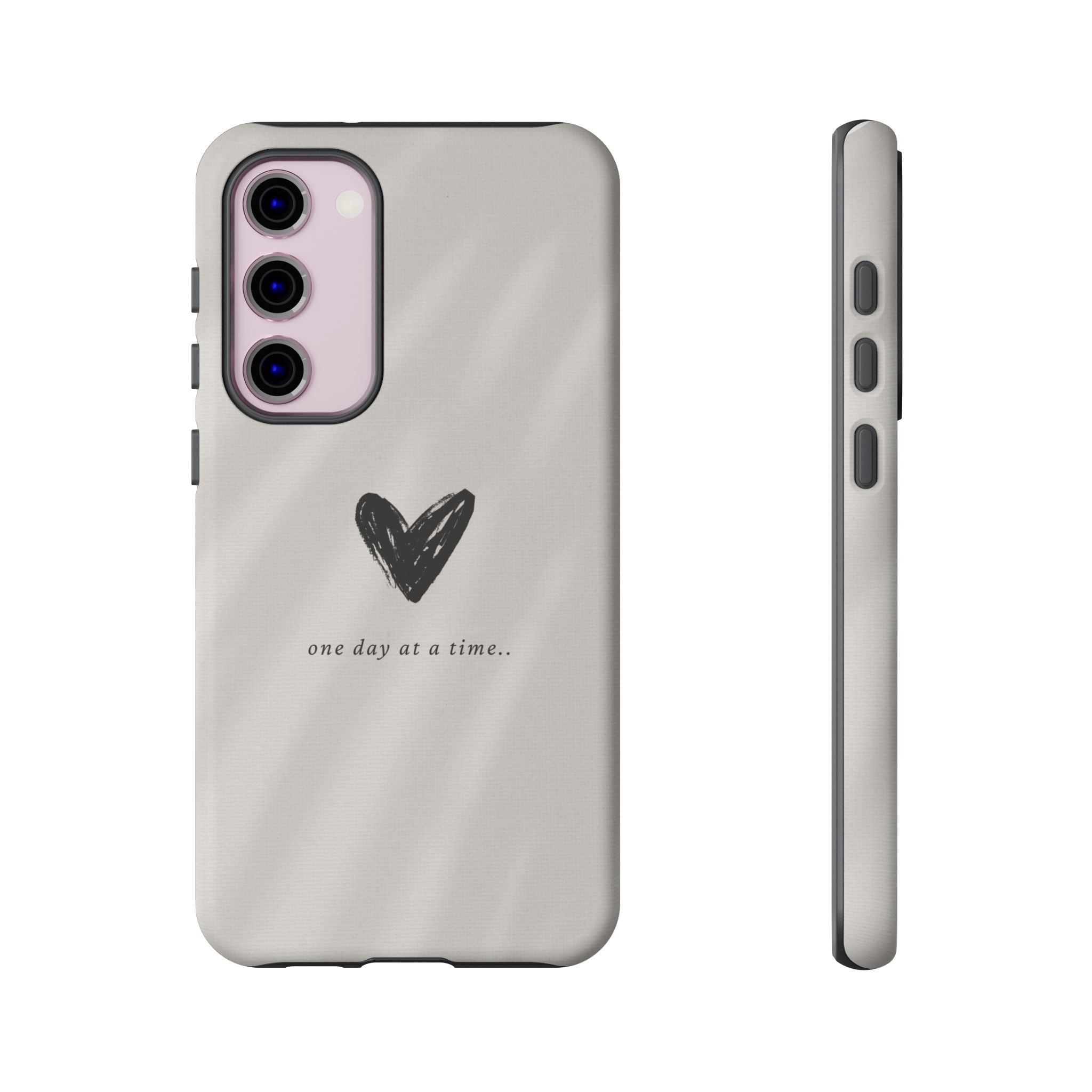 Minimal Heart "one day at a time" Protective Cover - Phone Case