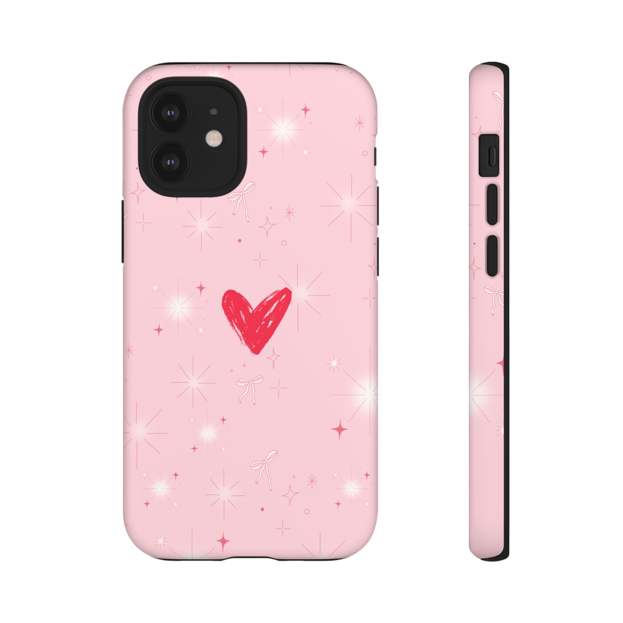 Pink Sparkle Heart Phone Case