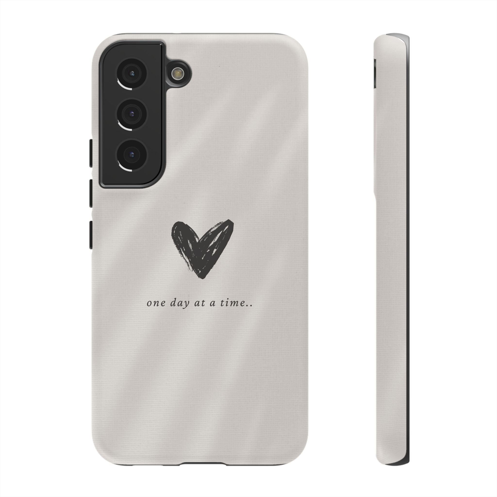 Minimal Heart "one day at a time" Protective Cover - Phone Case