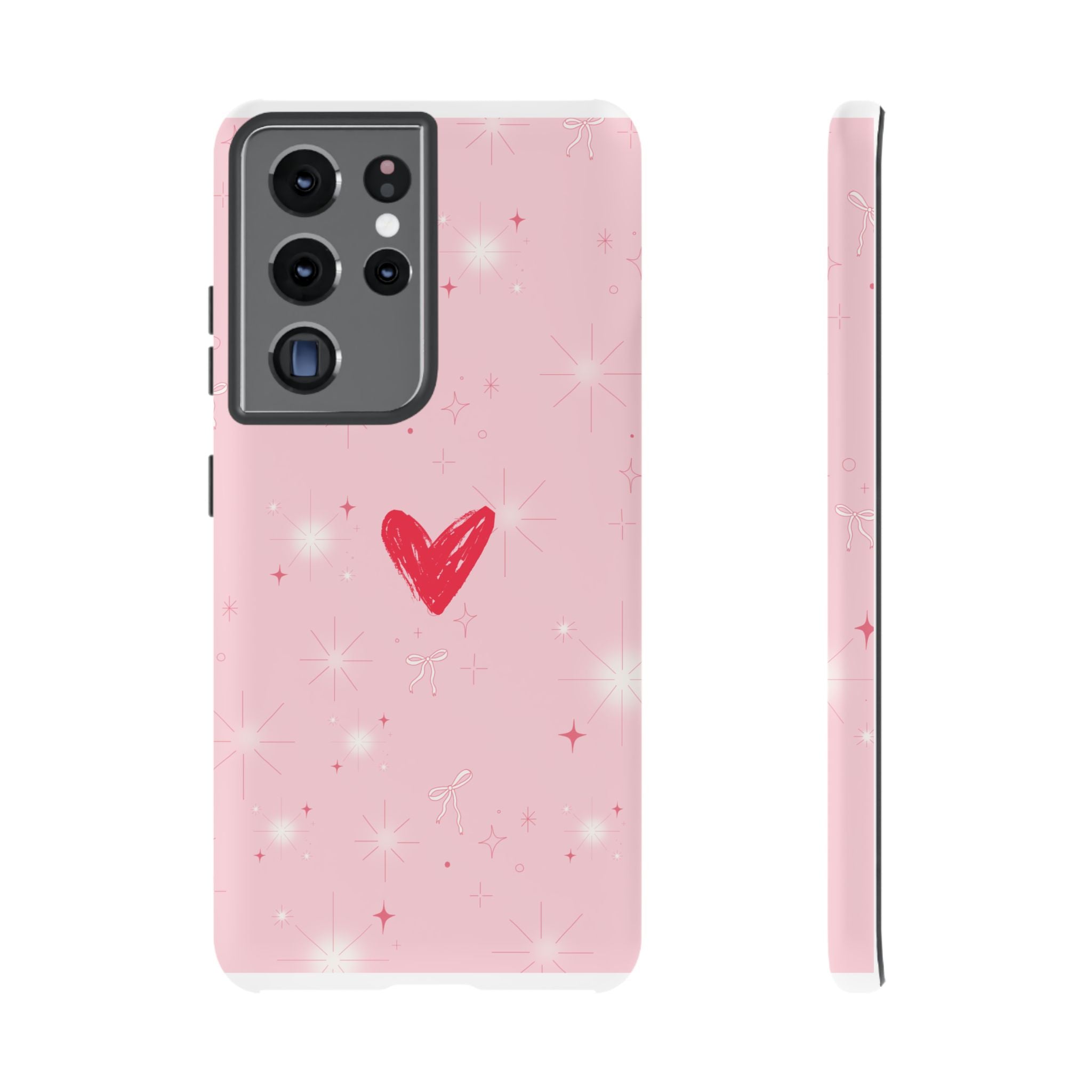 Pink Sparkle Heart Phone Case