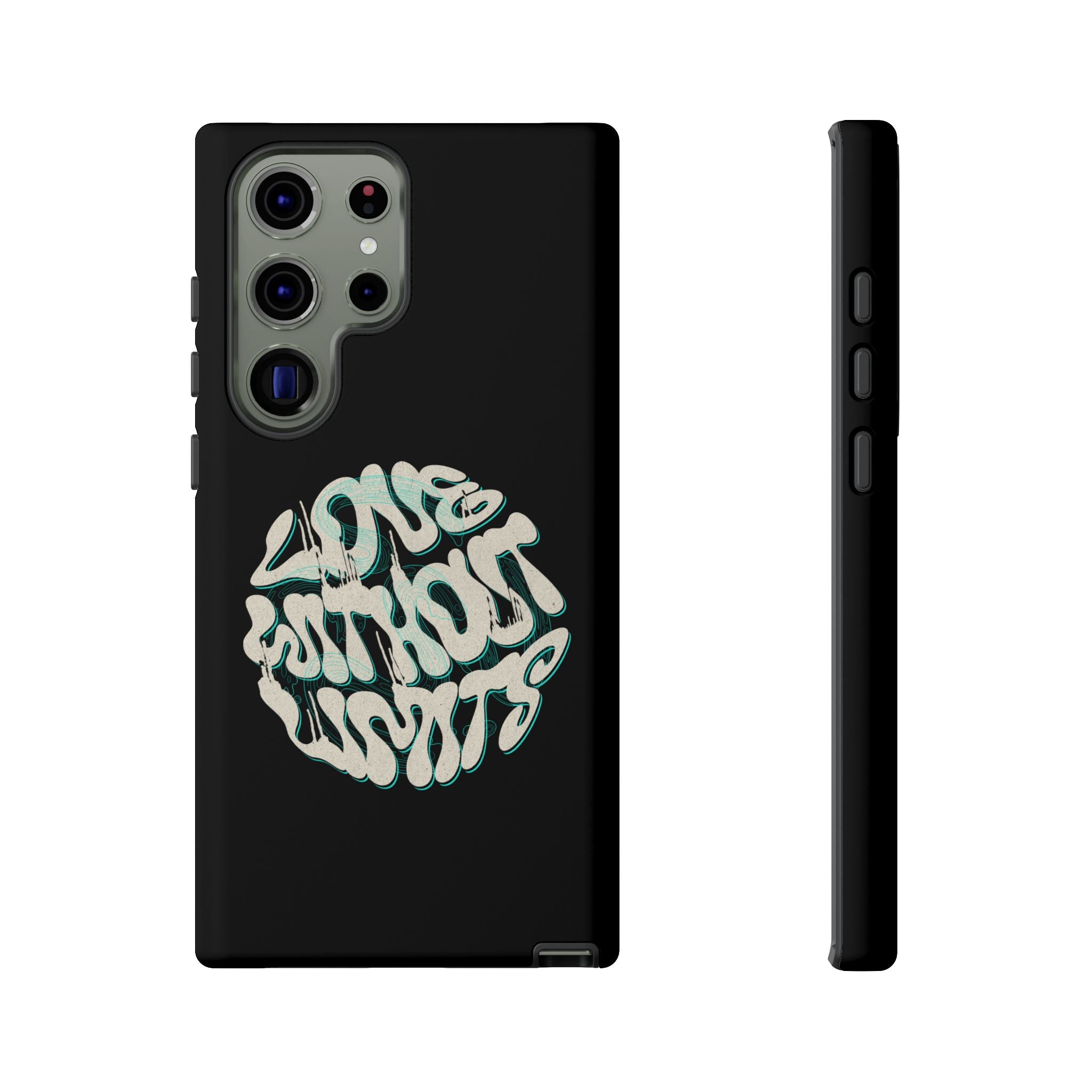 Love Without Limits  Retro Swirl Phone Case