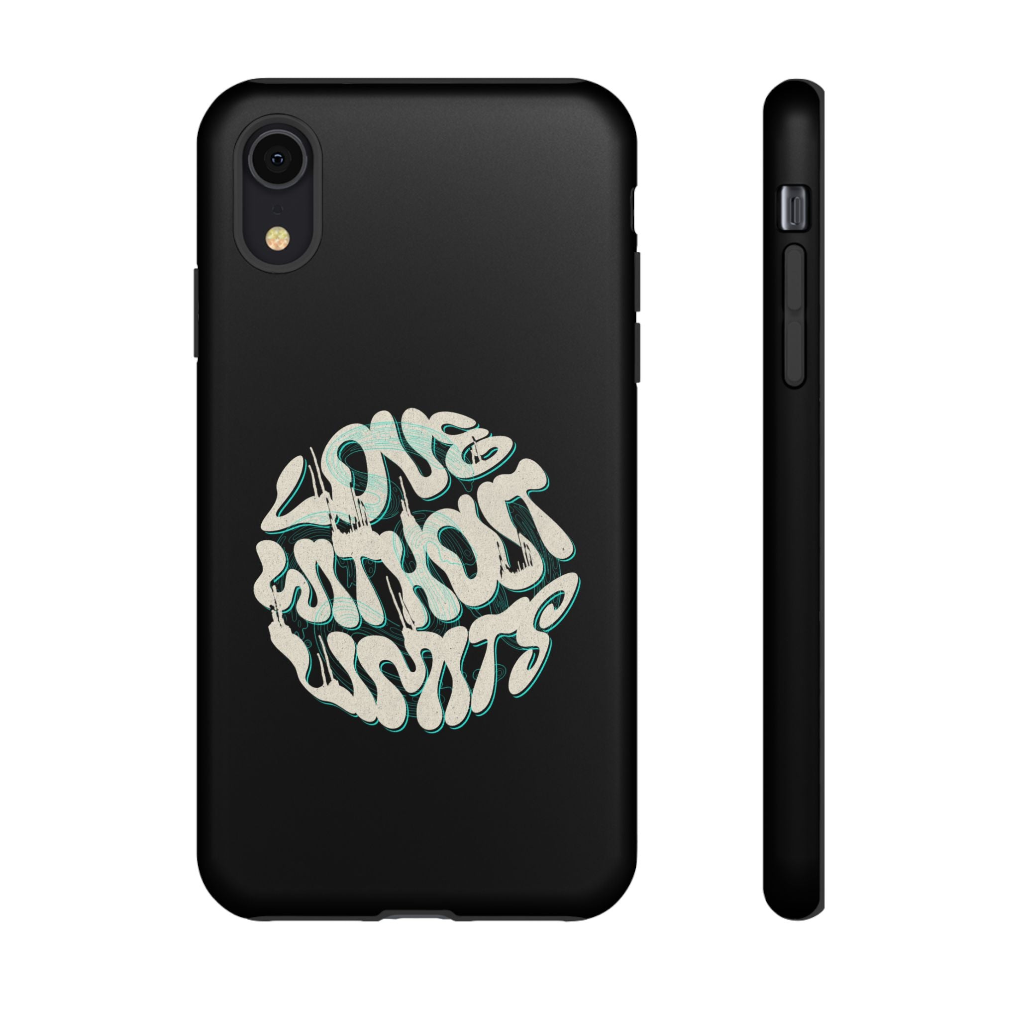 Love Without Limits  Retro Swirl Phone Case