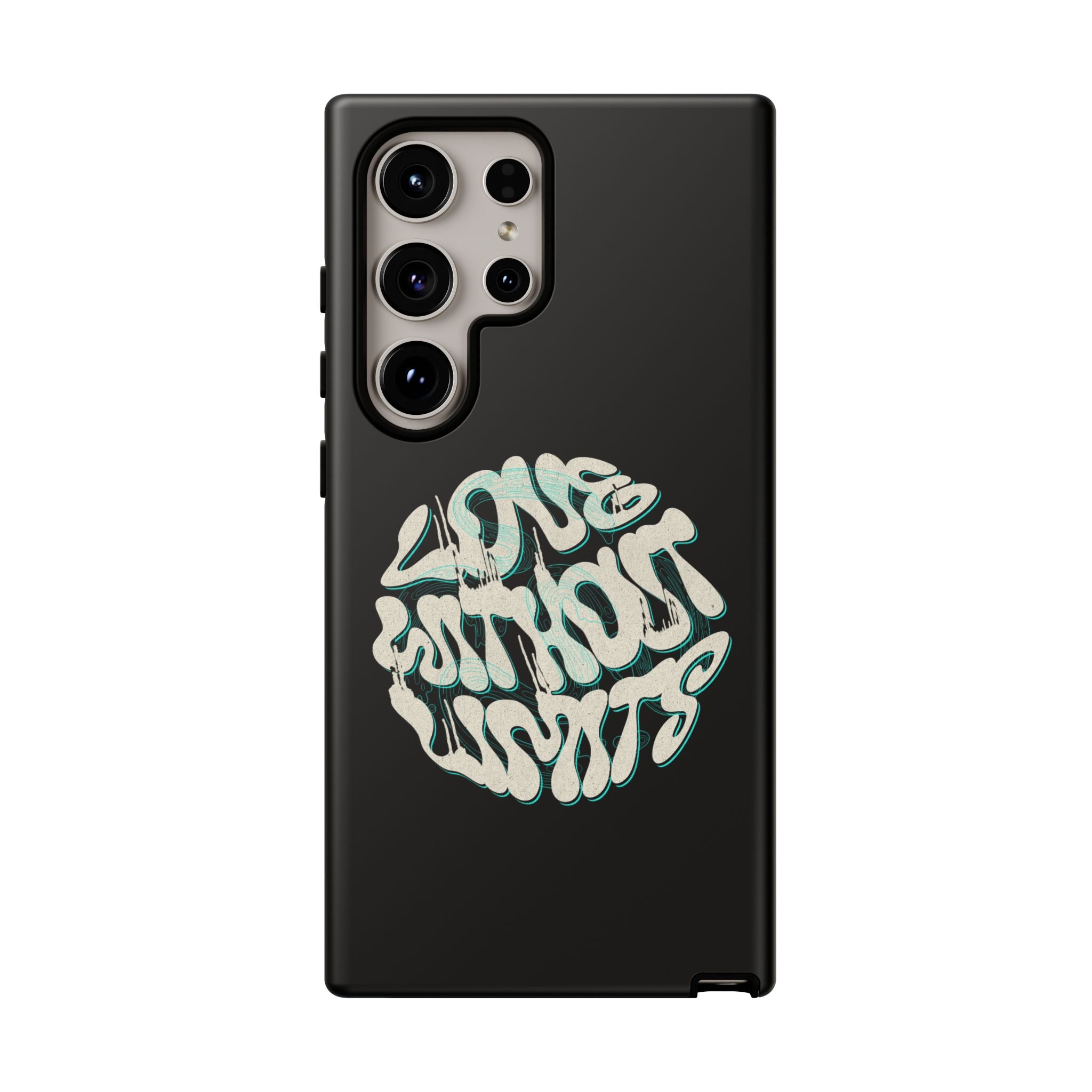 Love Without Limits  Retro Swirl Phone Case