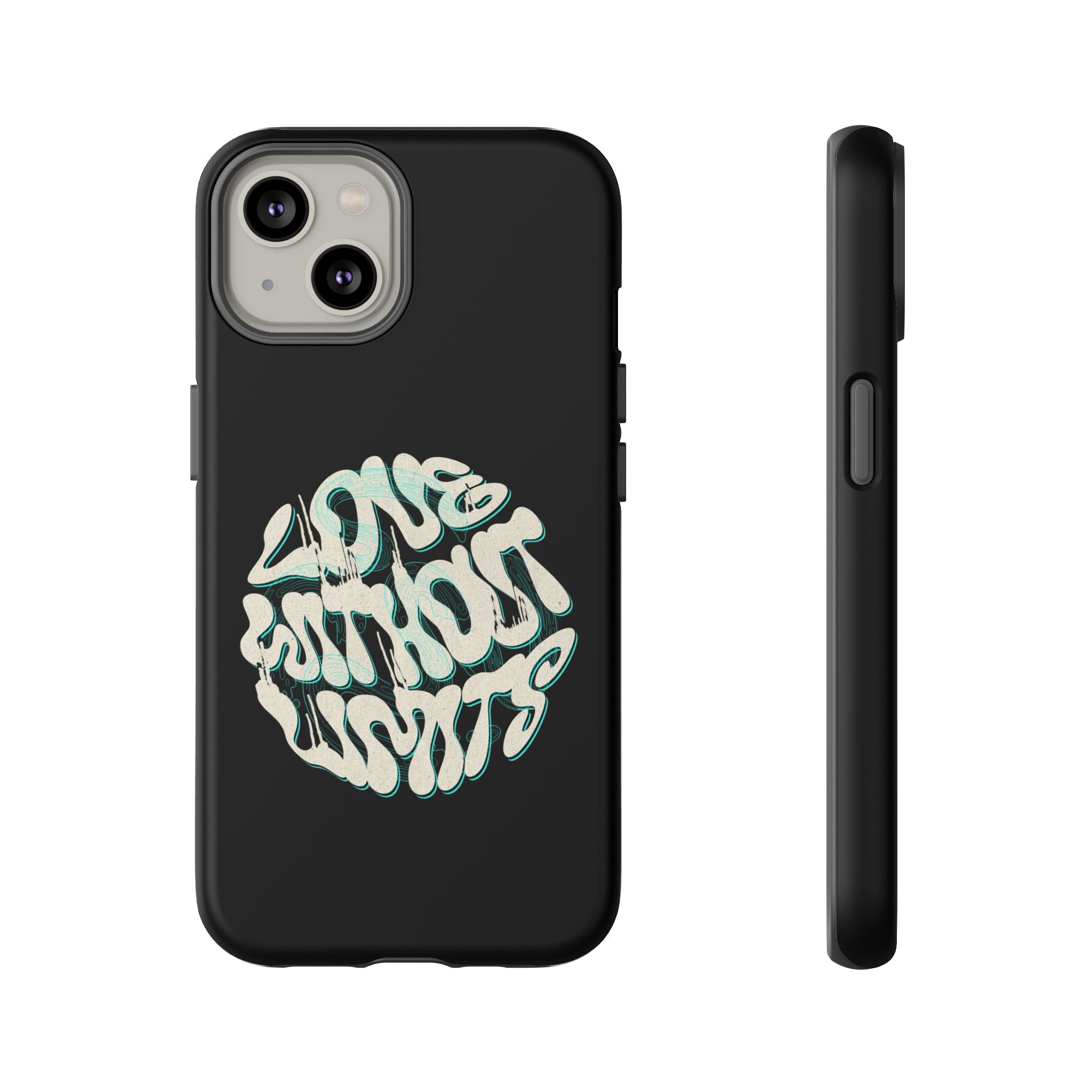 Love Without Limits  Retro Swirl Phone Case
