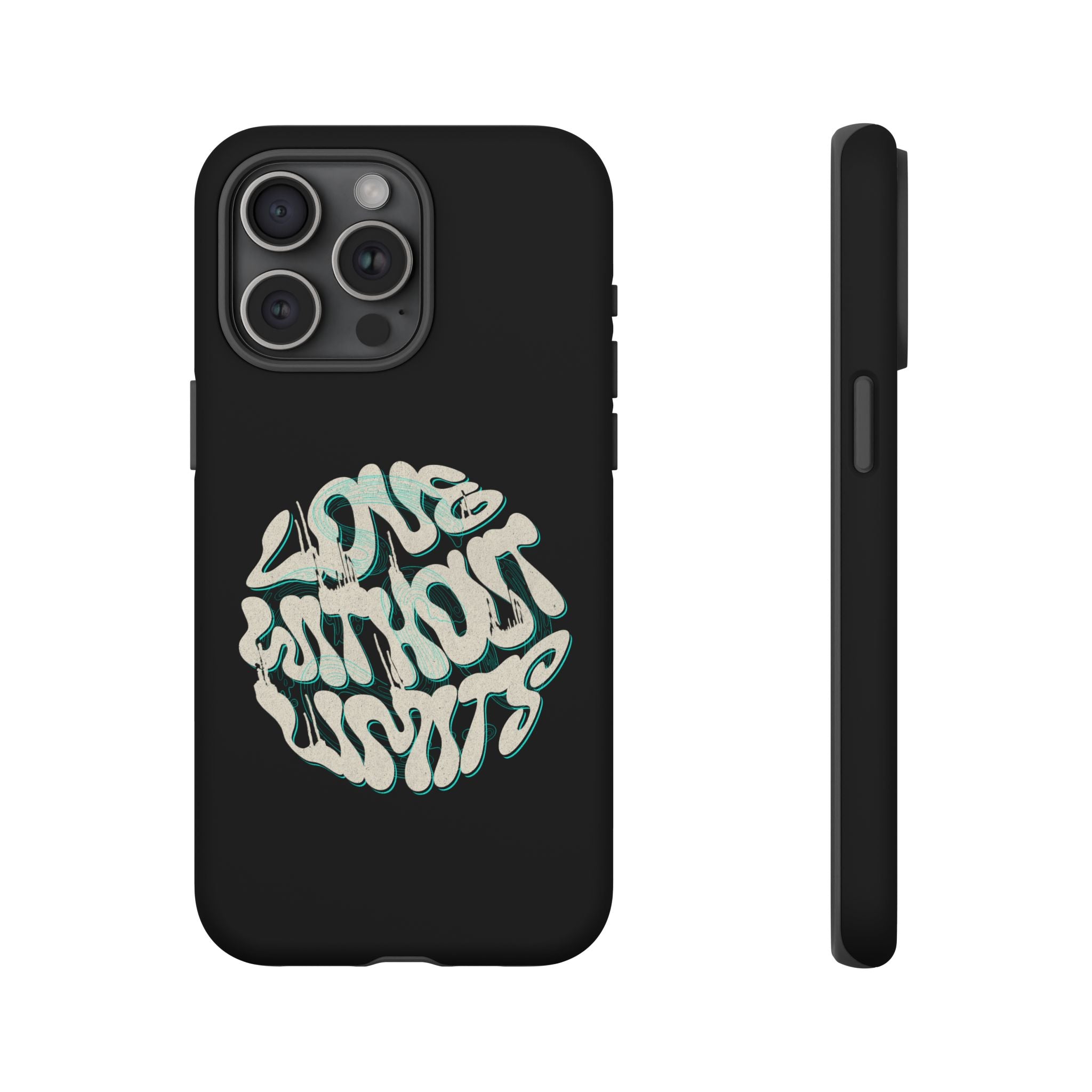 Love Without Limits  Retro Swirl Phone Case