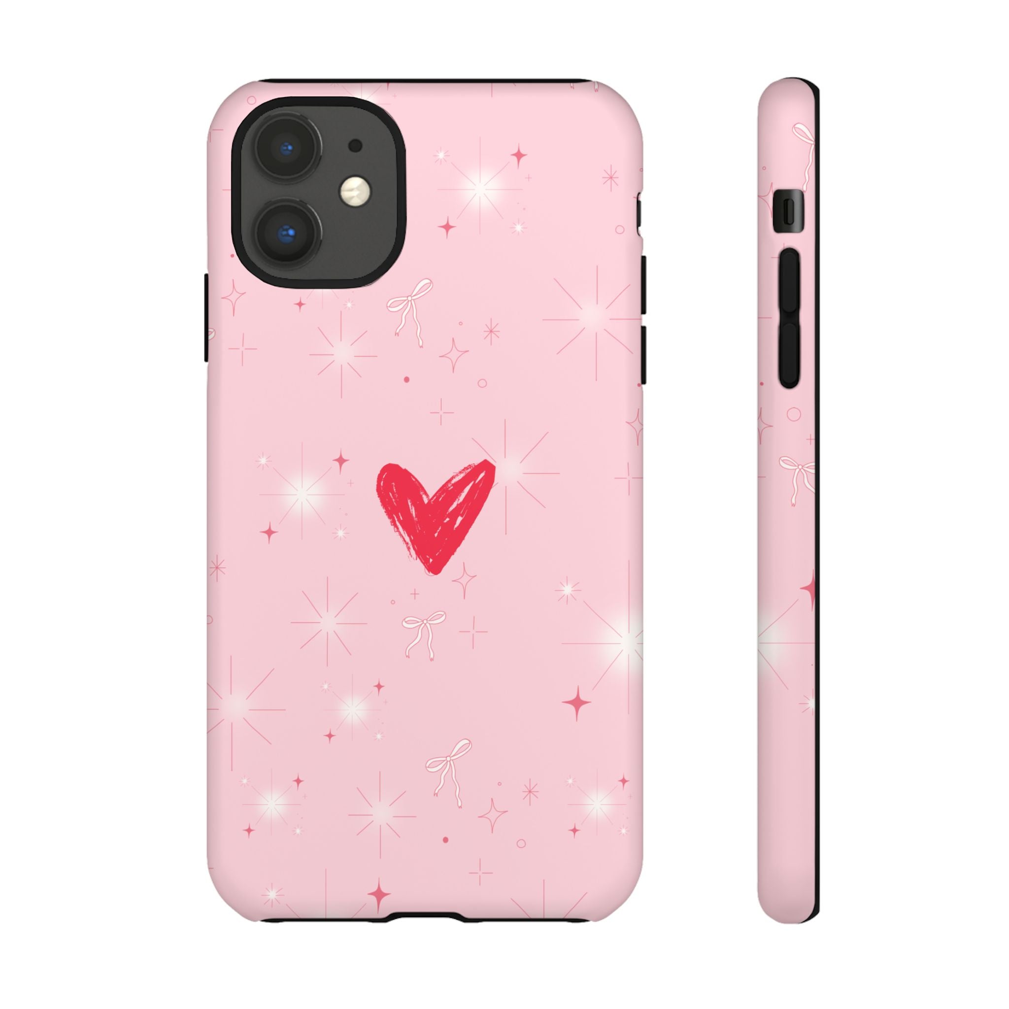 Pink Sparkle Heart Phone Case