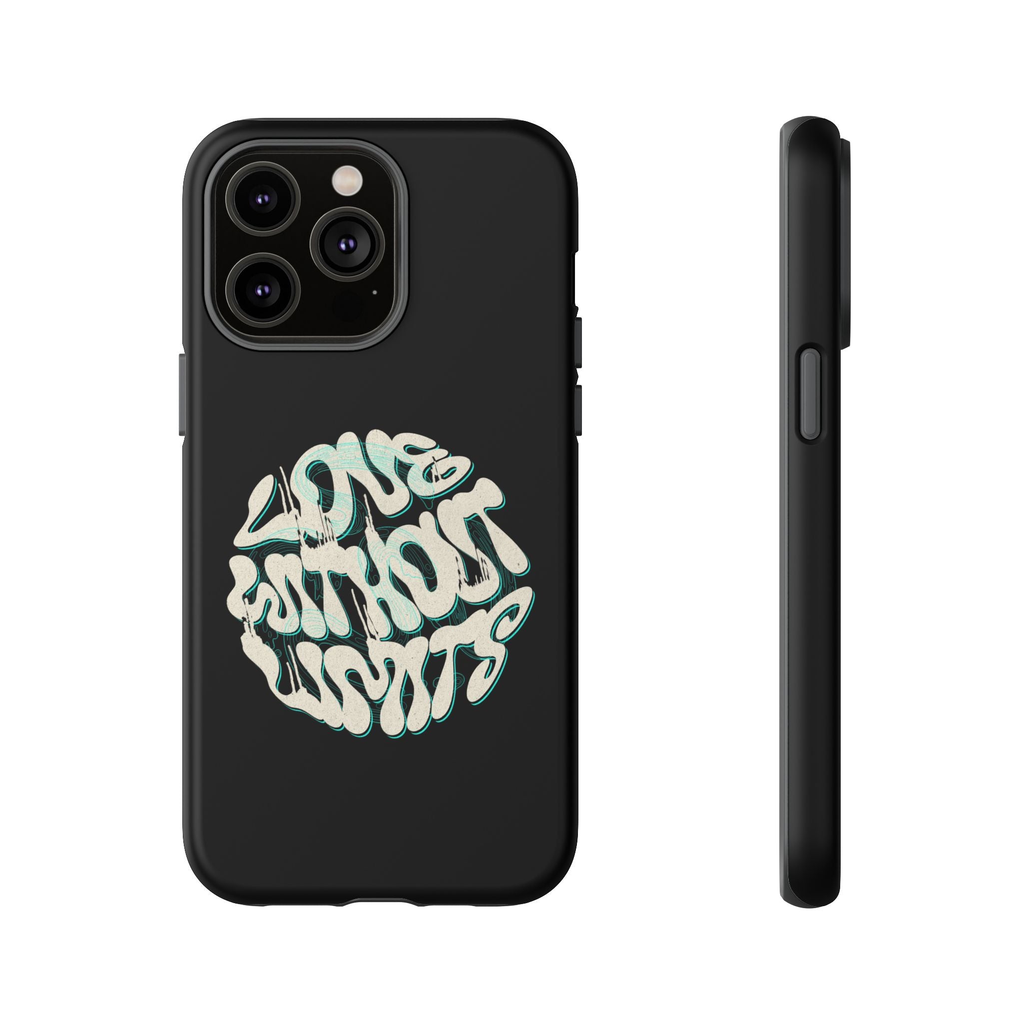 Love Without Limits  Retro Swirl Phone Case