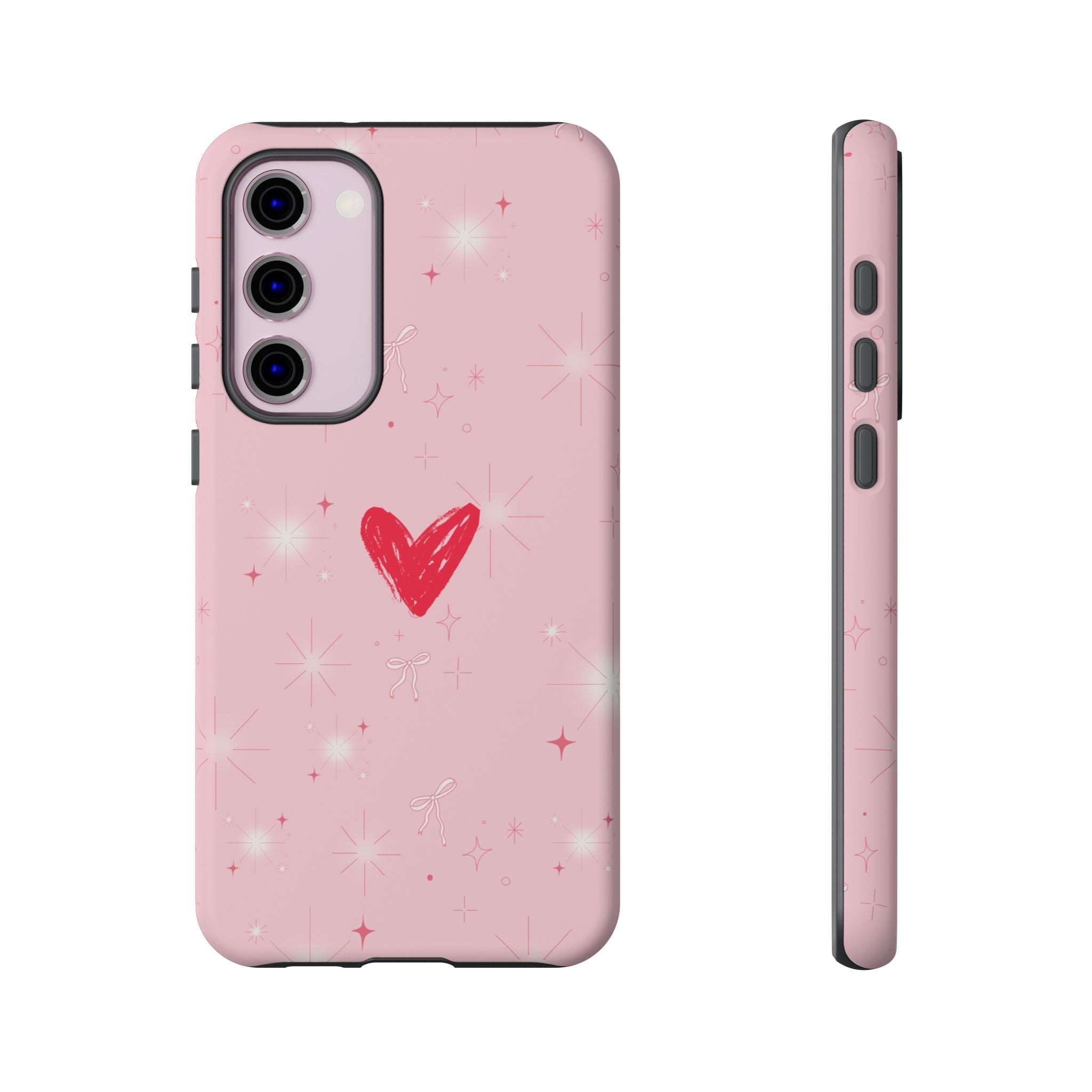 Pink Sparkle Heart Phone Case