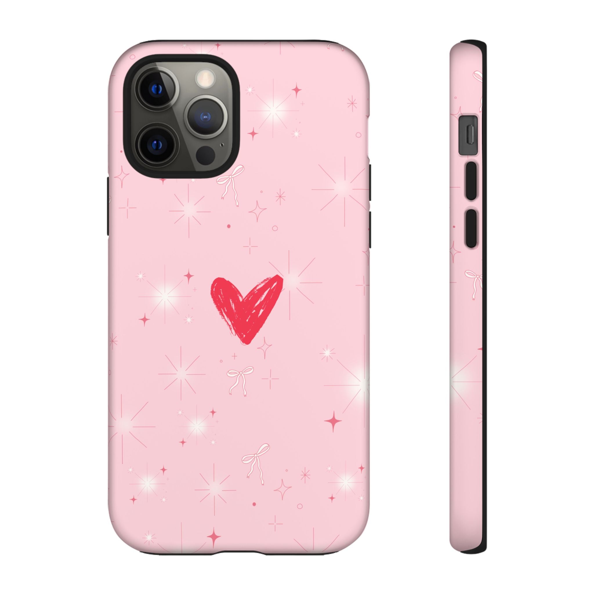 Pink Sparkle Heart Phone Case