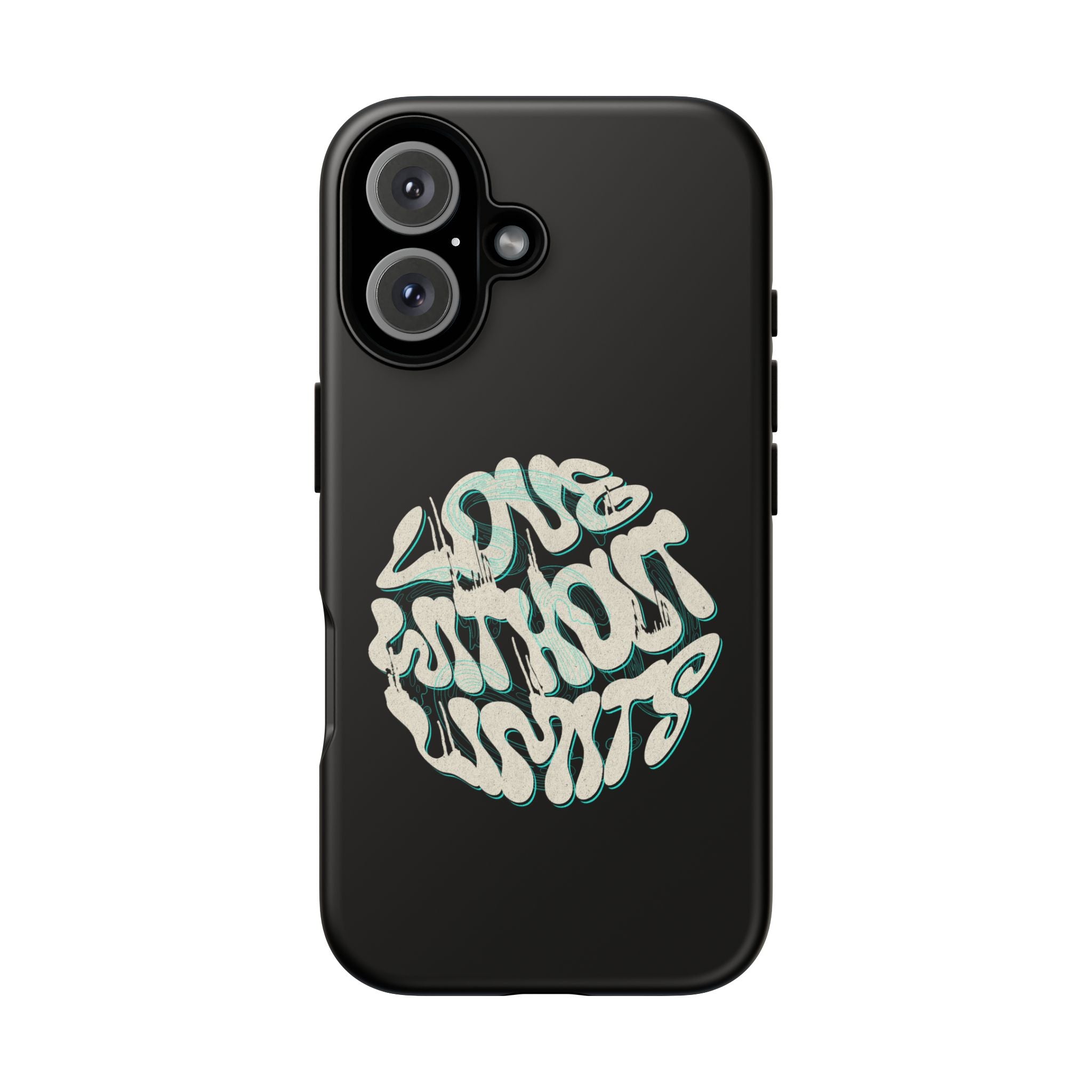 Love Without Limits  Retro Swirl Phone Case